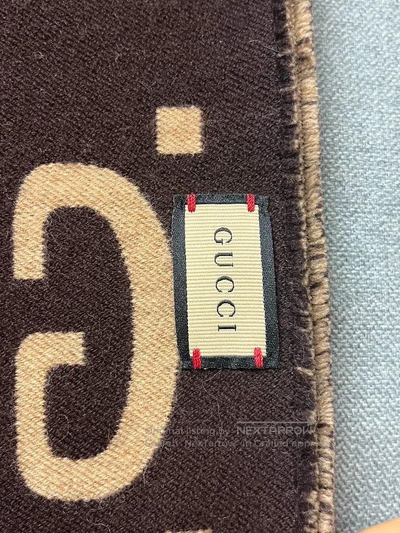 Gucci Gucci Double G double-sided jacquard velvet scarf Size ONE SIZE - 2 Thumbnail