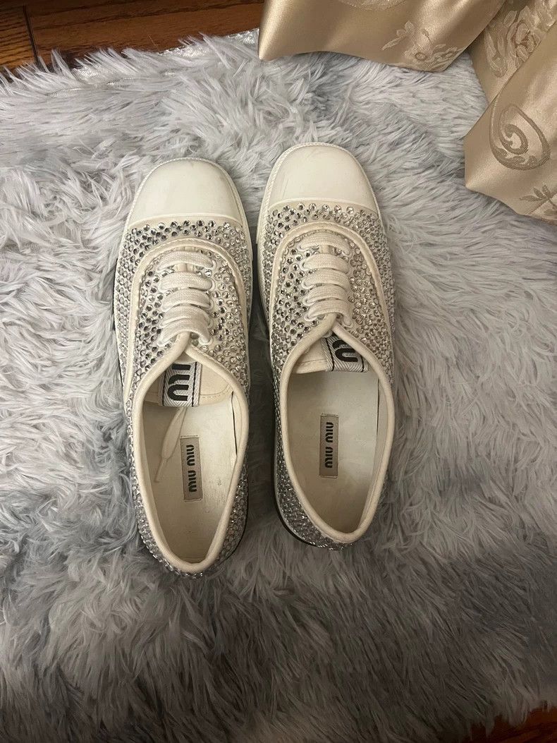Prada Miu Miu Full Diamond Sneakers Size 38.5 -2505 Size US 8.5 / EU 41-42 - 4 Thumbnail