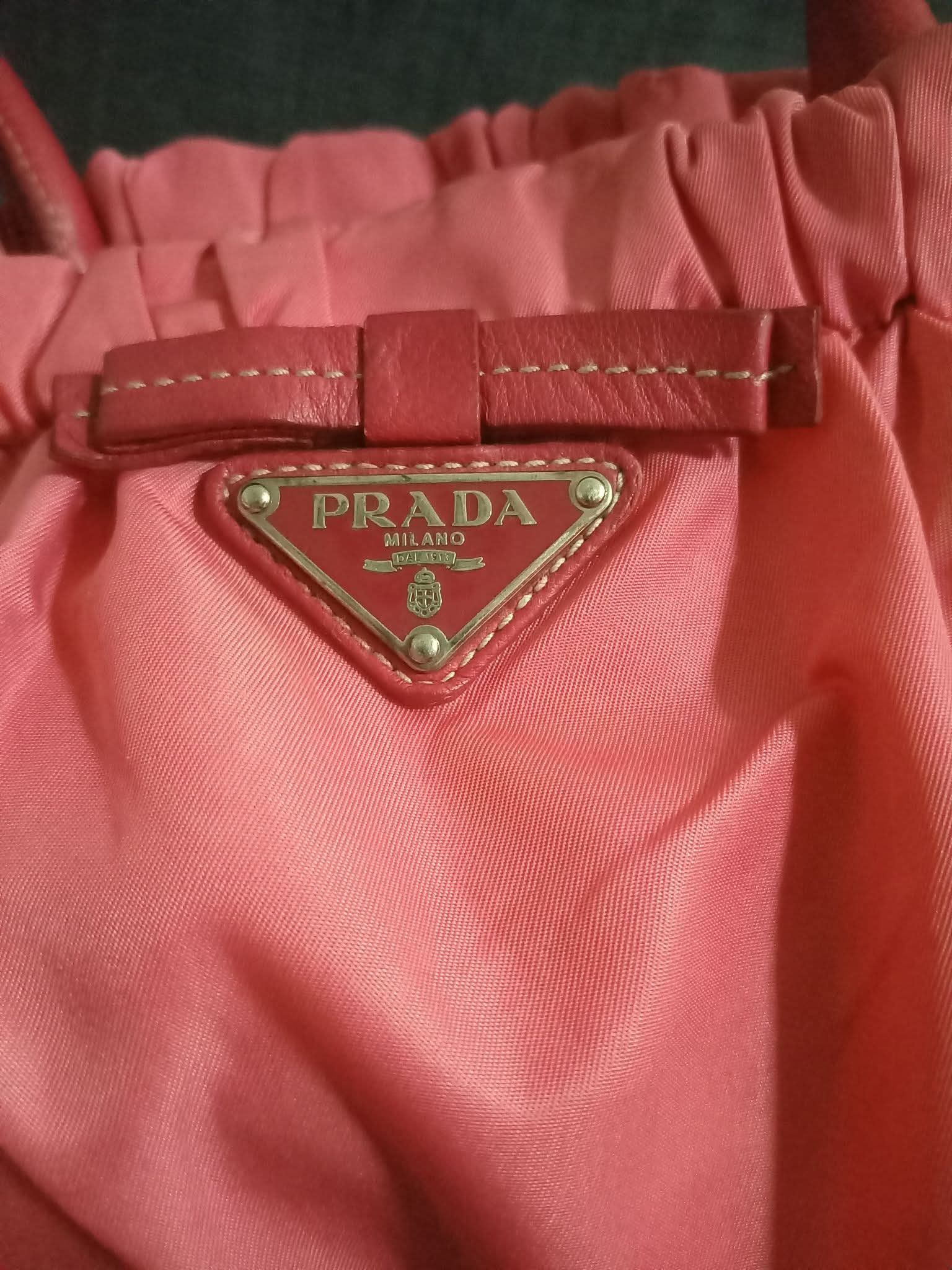 Prada Vintage PRADA 2 Way Pink Nylon Tessuto Bag Size ONE SIZE - 4 Thumbnail