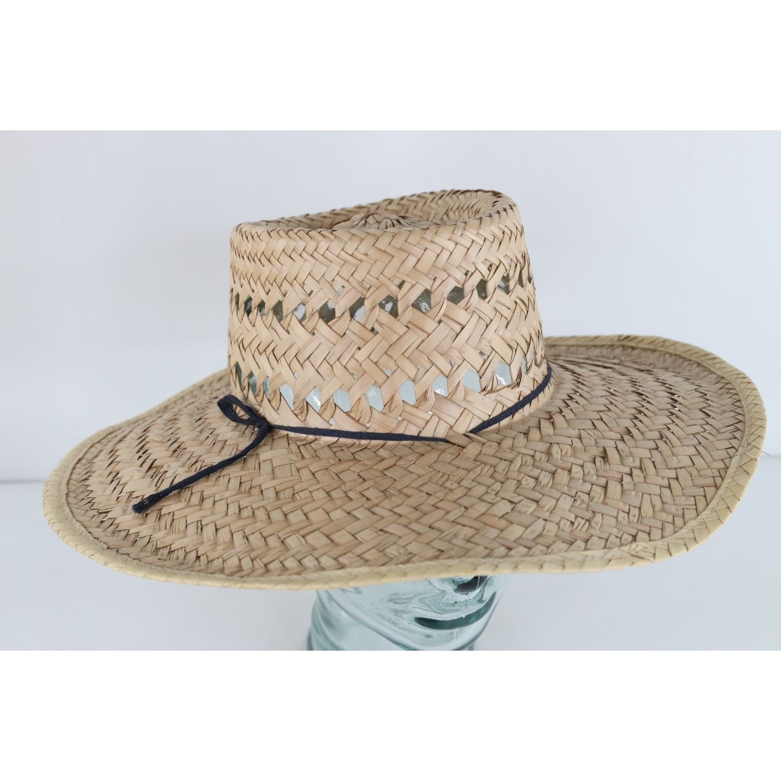Vintage Vintage 90s Streetwear Roped Natural Wicker Straw Hat Size ONE SIZE - 1 Thumbnail