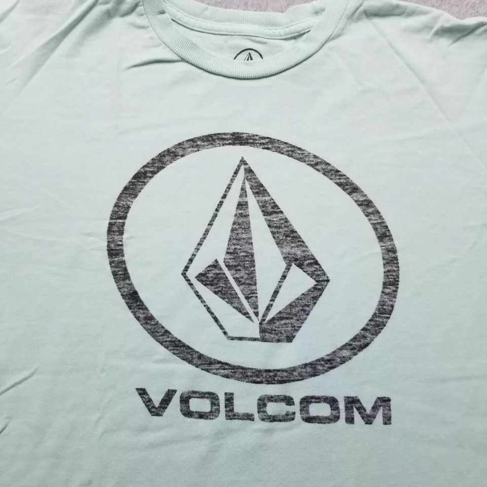 Volcom Volcom Shirt Mens Medium Green Cyan Crew Neck Spell Out Logo Size US M / EU 48-50 / 2 - 4 Thumbnail
