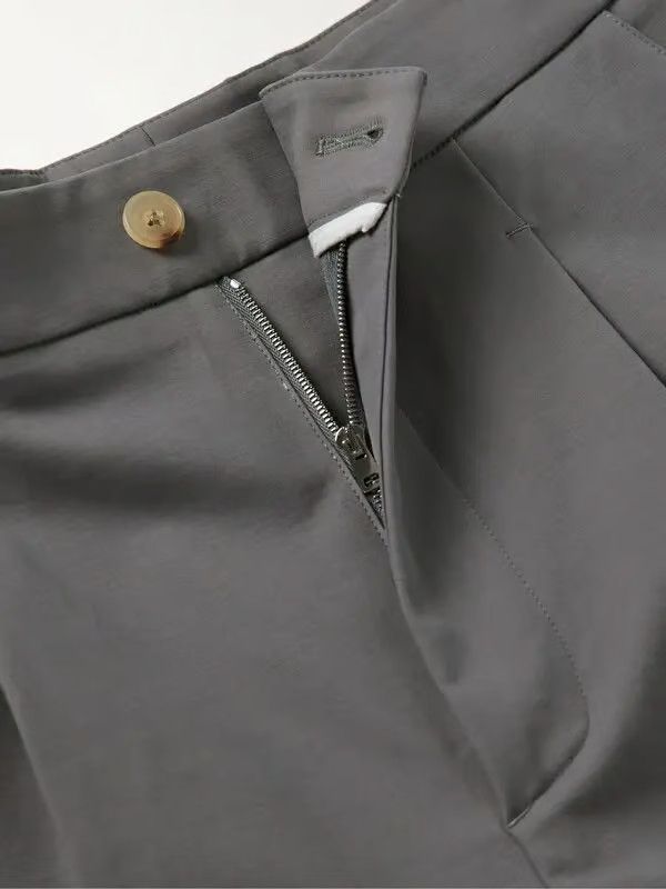 Marni o1w1db11125 Leg Pleated Cotton-Blend Trousers in Grey Size US 30 / EU 46 - 5 Thumbnail