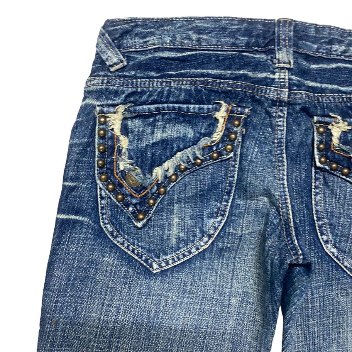 Tornado Mart Vintage Tornado Mart Spiral Cut Denim Flare Jeans Size 28" / US 6 / IT 42 - 11 Thumbnail
