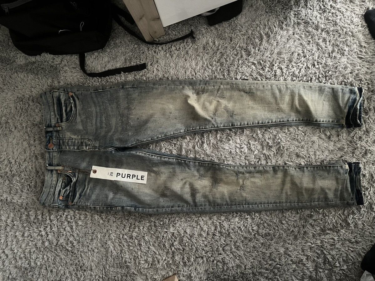 Purple Brand Purple jeans Indigo oil split Size US 29 - 1 Thumbnail