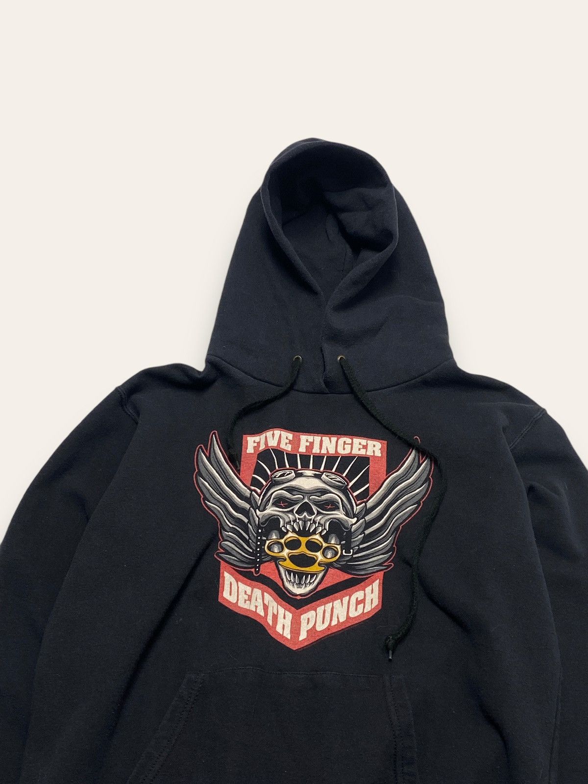 Band Tees Vintage FIVE FINGER DEATH PUNCH Crop Black Big Logo Hoodie Size US M / EU 48-50 / 2 - 2 Thumbnail
