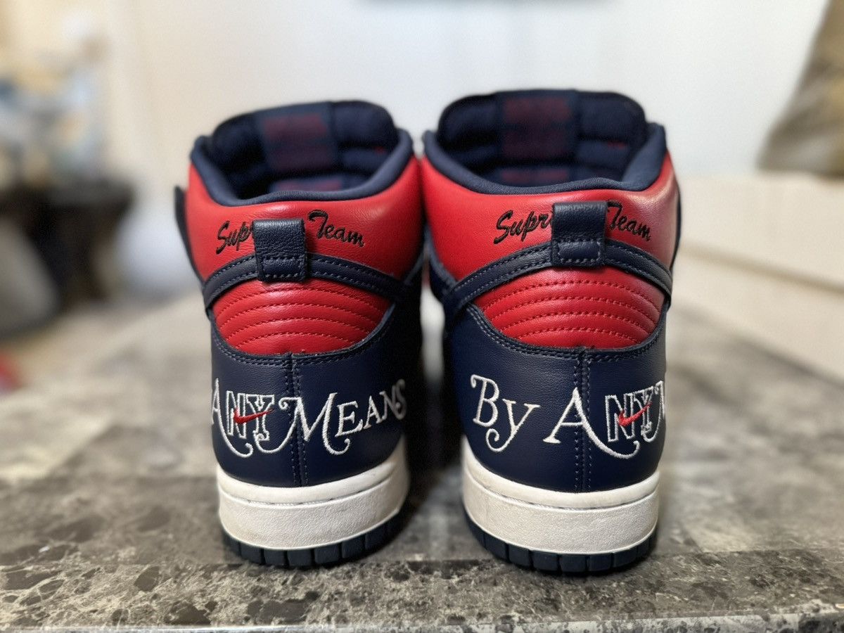 Nike × Supreme Supreme X Nike Dunk High SB “By any means” Size US 10 / EU 43 - 4 Thumbnail