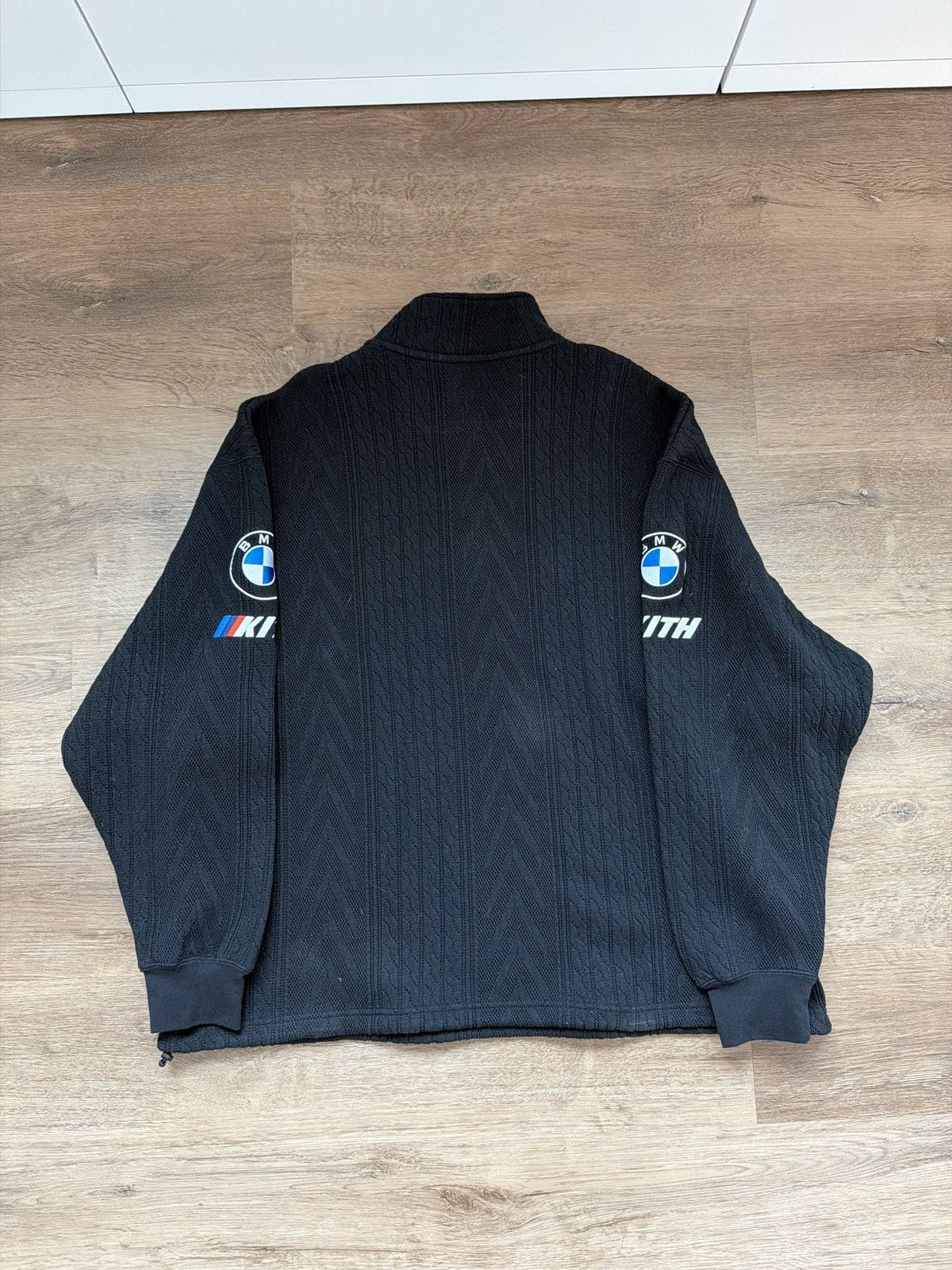 BMW × Kith Kith x BMW Cable Fleece Quarter Zip Size US XL / EU 56 / 4 - 3 Thumbnail