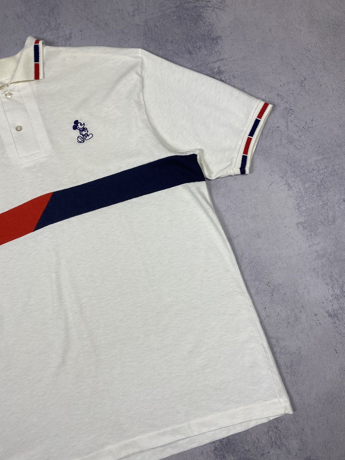 Disney × Vintage Vintage 90s Mickey Mouse Made In USA Embroidered Polo Tee Size US L / EU 52-54 / 3 - 3 Thumbnail