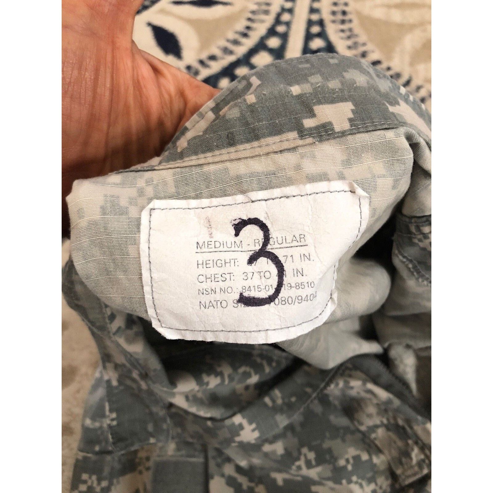 Other ACU Shirt/Coat Medium Digital Camo Cotton/Nylon Ripstop Army Size US M / EU 48-50 / 2 - 3 Thumbnail