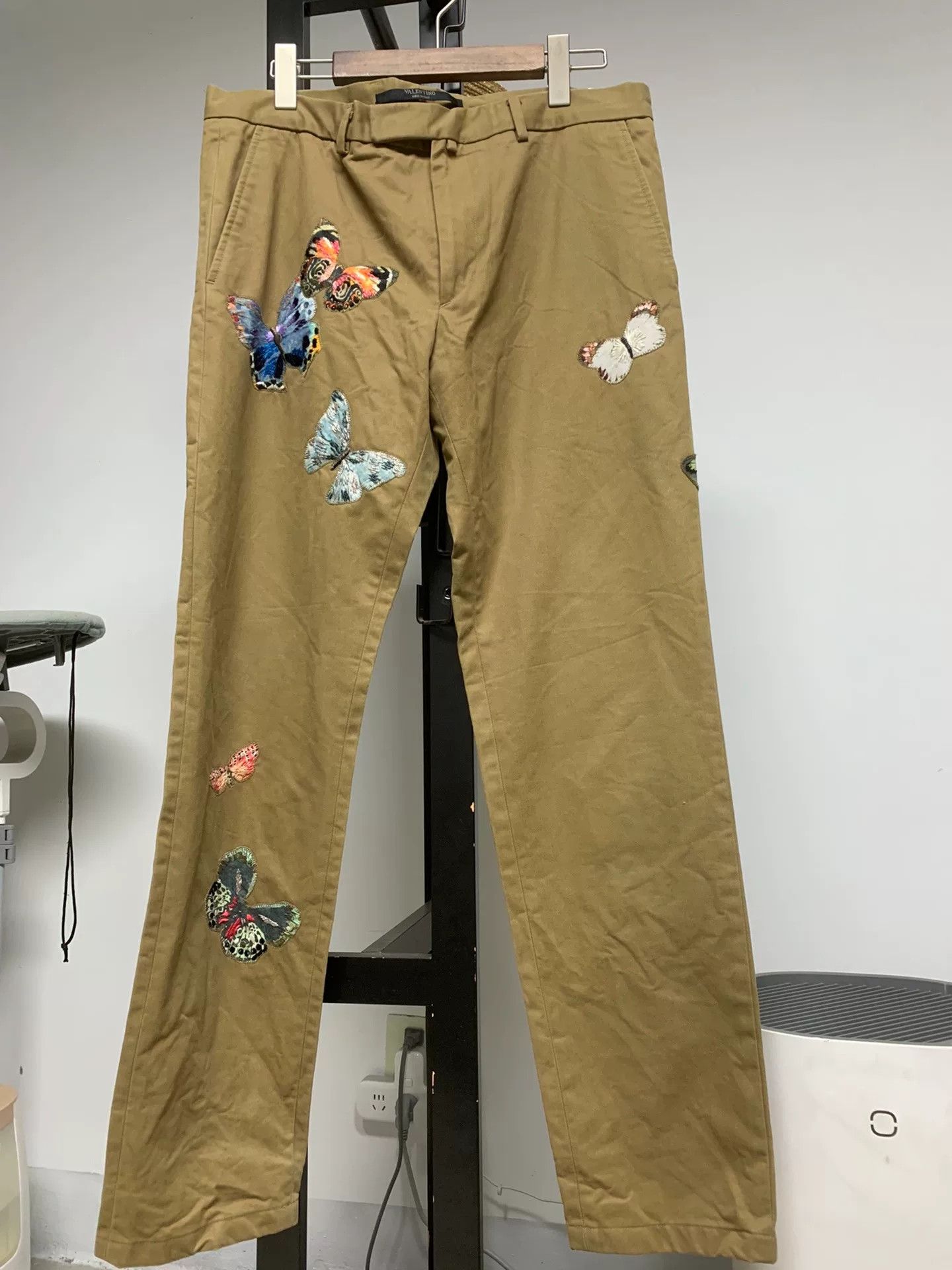 Valentino Butterfly Embroidered Men's Casual Pants