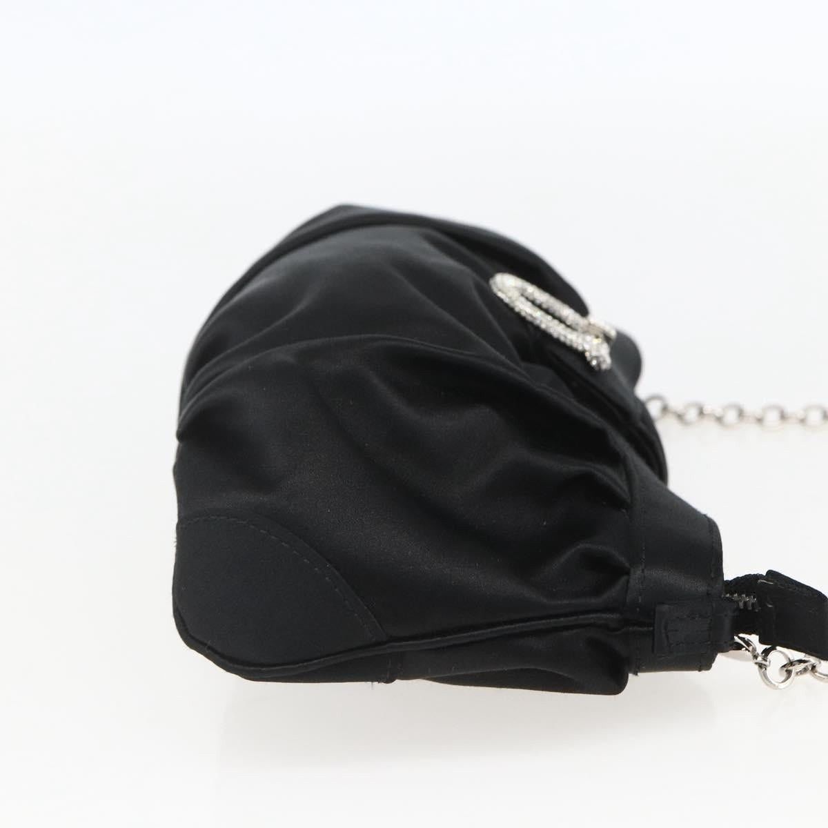 Salvatore Ferragamo Salvatore Ferragamo Satin Gancini Chain Shoulder Bag Black Size ONE SIZE - 5 Thumbnail