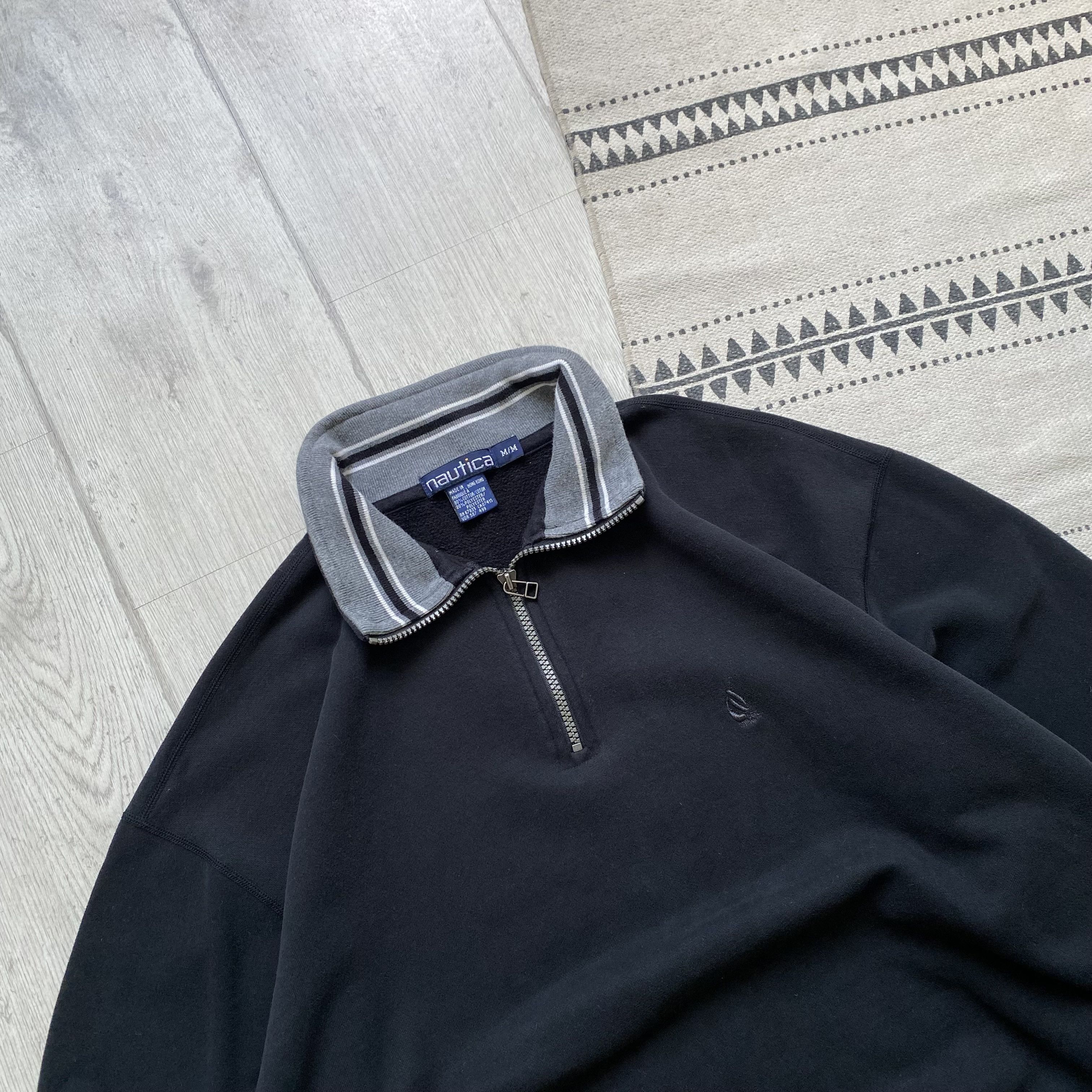 Nautica Vintage 90s Nautica Boxy sweatshirt Half zip sweater Size US M / EU 48-50 / 2 - 2 Thumbnail