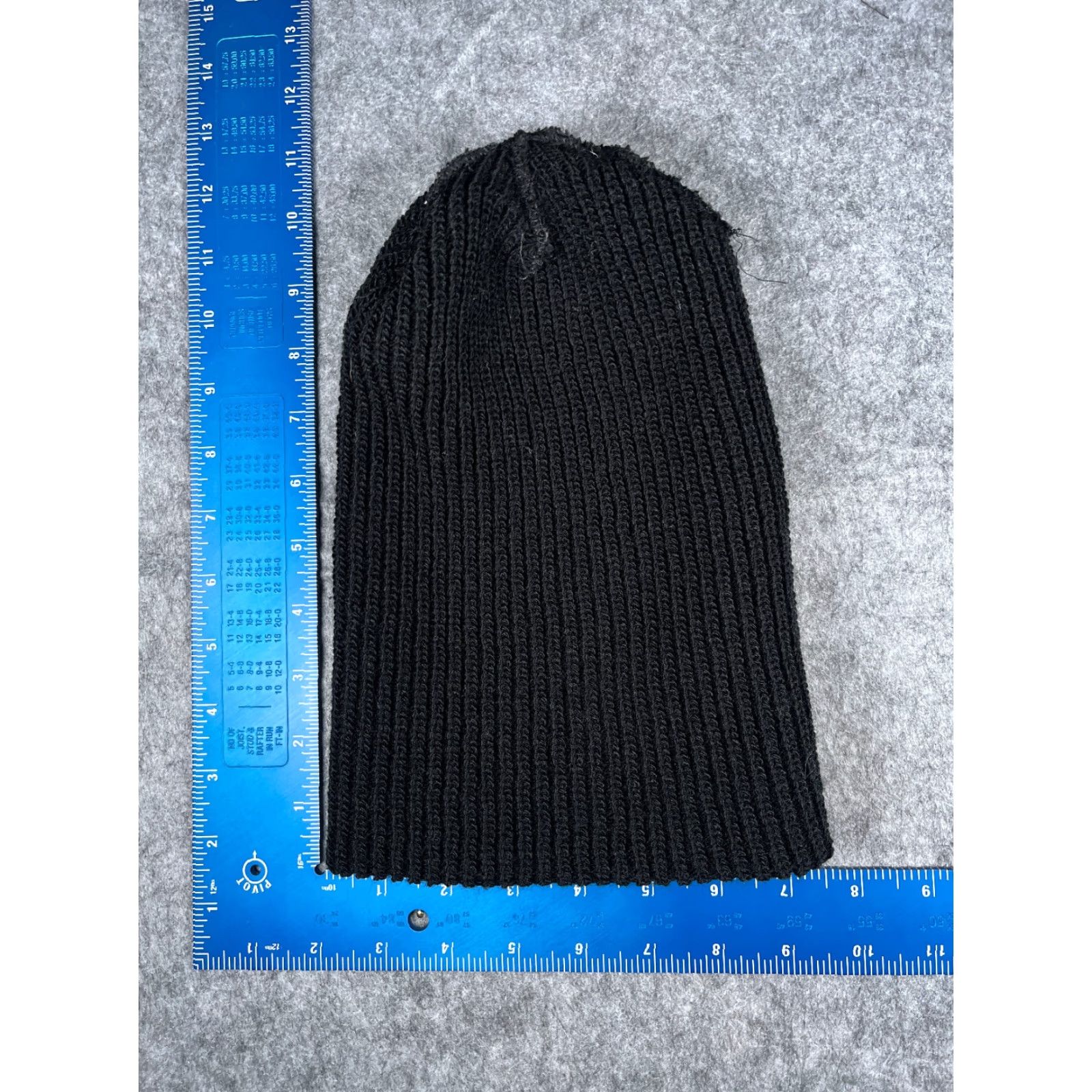 Vintage Beanie Toque Adult One Size Black Double Knit 100% Acrylic Winter Snow Ski Size ONE SIZE - 4 Thumbnail