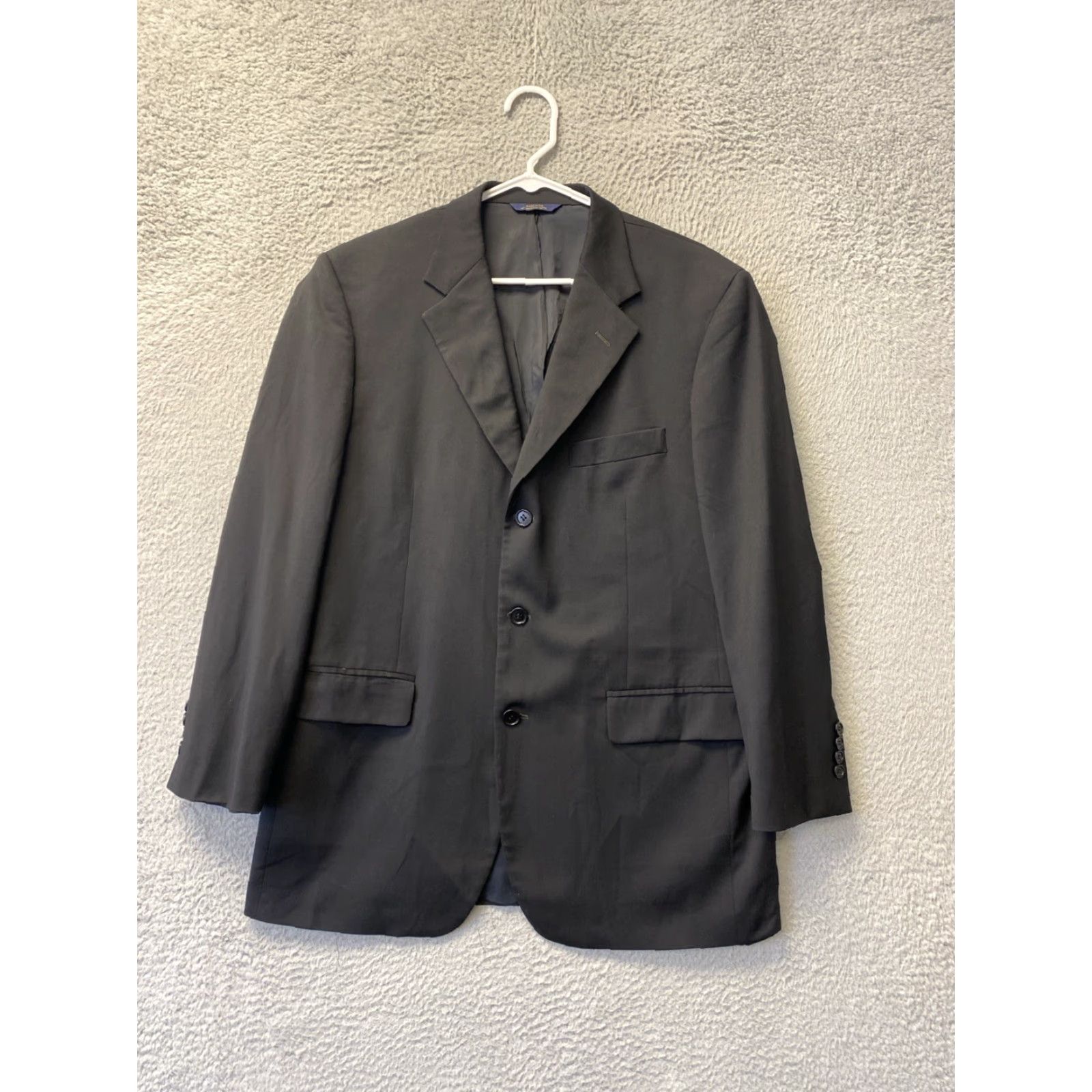 Brooks Brothers Brooks Brothers Blazer Men’s 41R Black Wool Two-Button Single-Breasted Notch Lapel Regular Jacket/Coat Size 42R - 2 Thumbnail