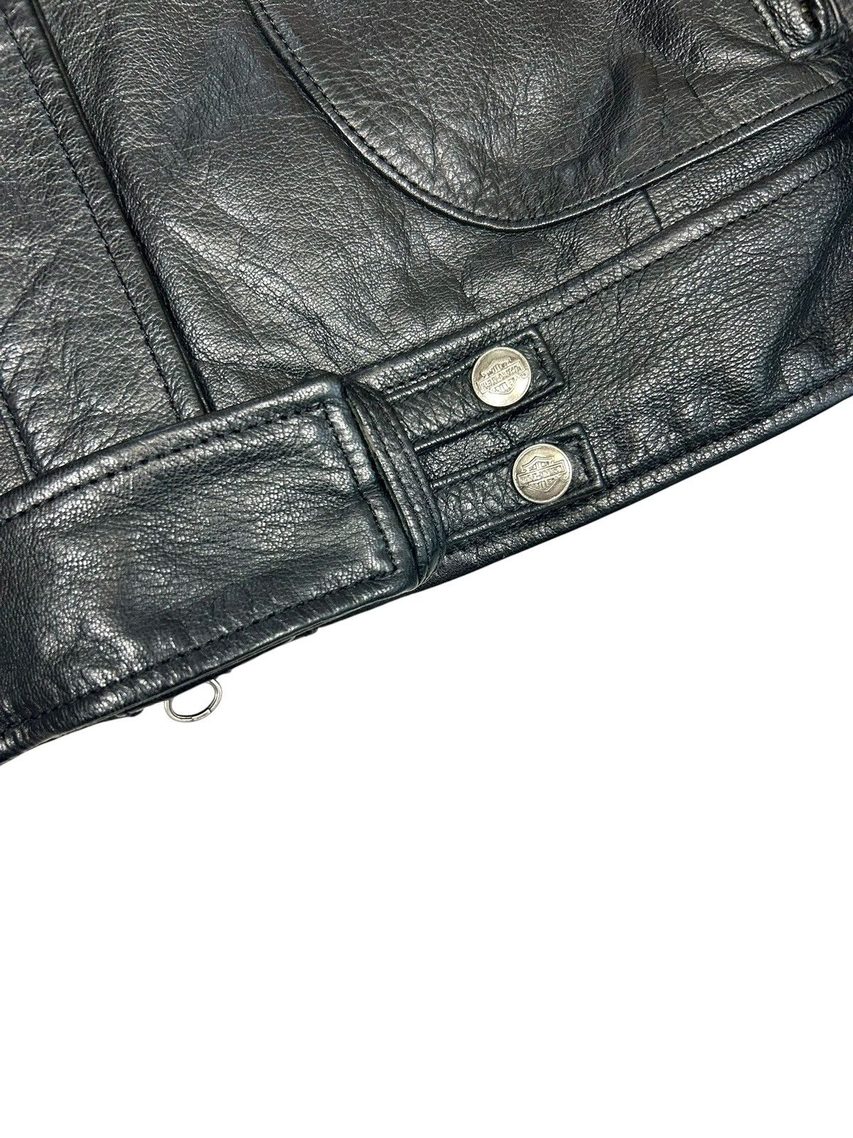 Harley Davidson Vintage Harley Davidson Black Leather Biker Y2K Jacket Size L / US 10 / IT 46 - 7 Thumbnail