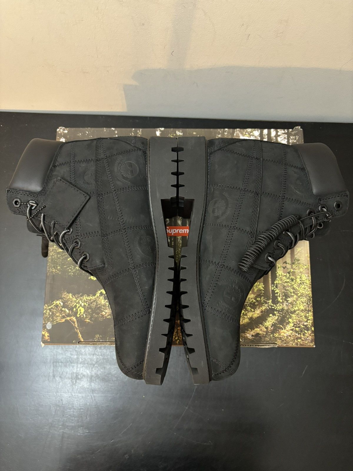 Supreme × Timberland Timberland 6 Inch Boots Supreme Patchwork Black Size US 9 / EU 42 - 3 Thumbnail