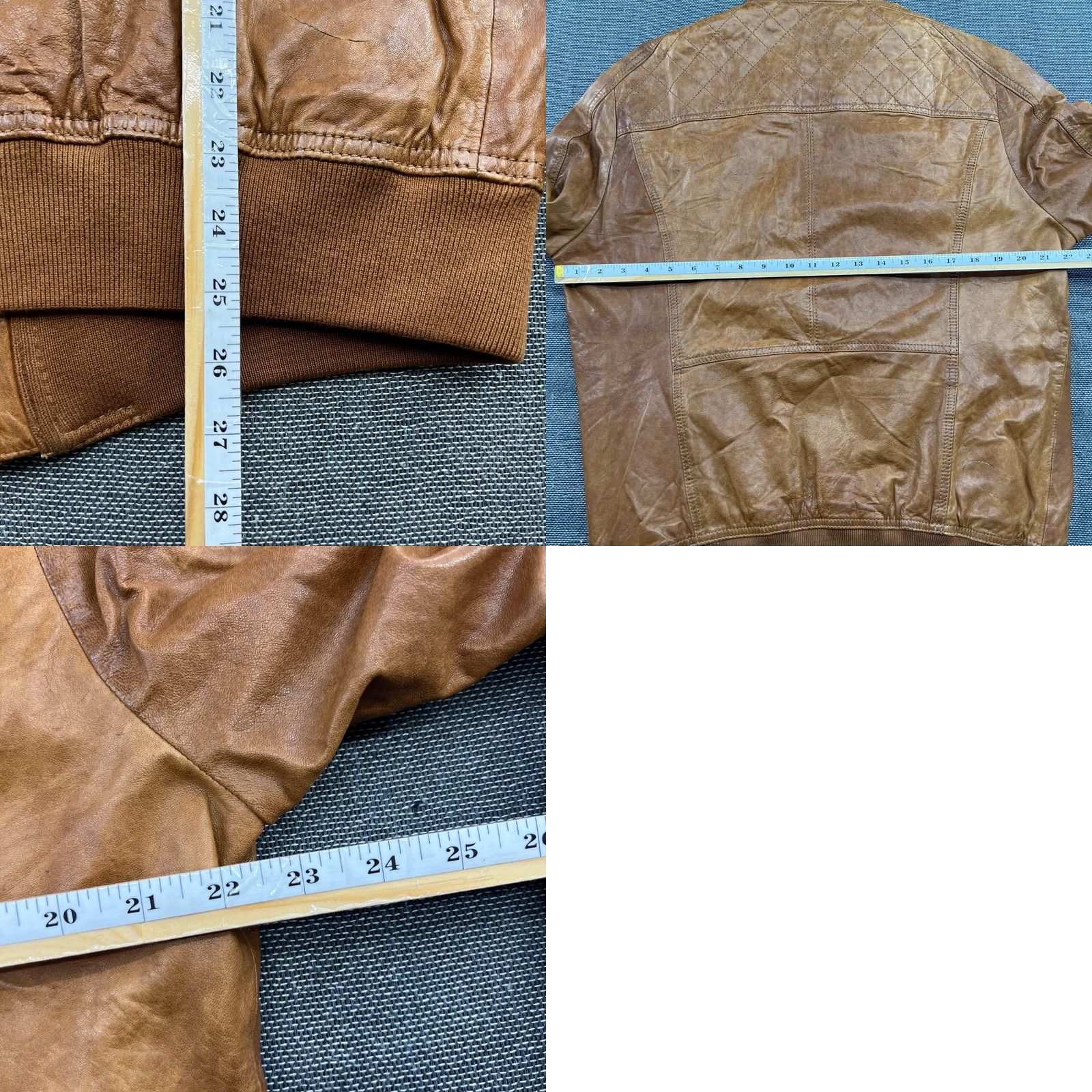 Hugo Boss Hugo Boss Brown Lamb Leather Jacket Mens Size 52 Bomber Jacket Brown Size US L / EU 52-54 / 3 - 11 Thumbnail