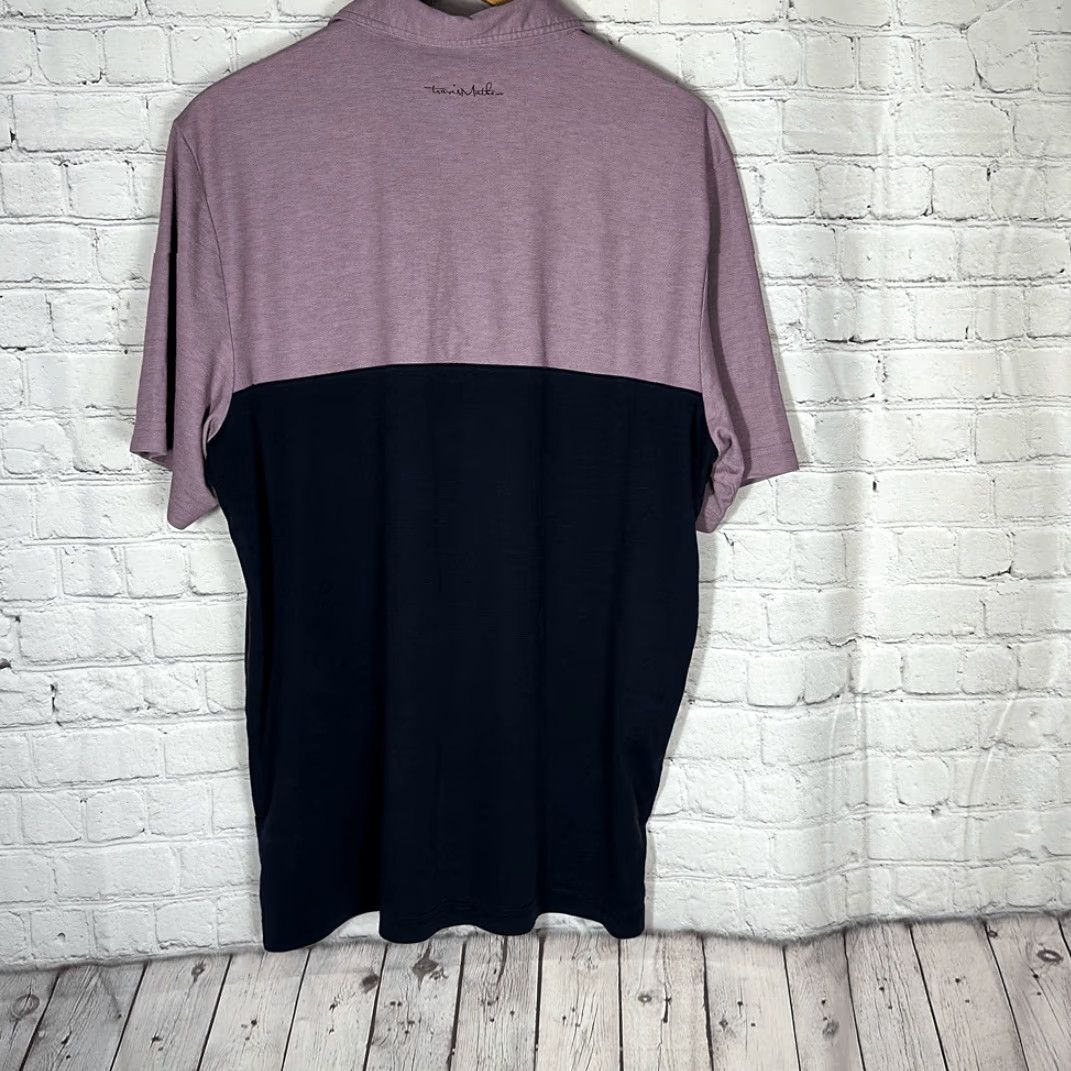 TravisMathew Travis Matthew Purple Gray Striped Golf Polo Shirt XL HOLE Size US XL / EU 56 / 4 - 6 Thumbnail