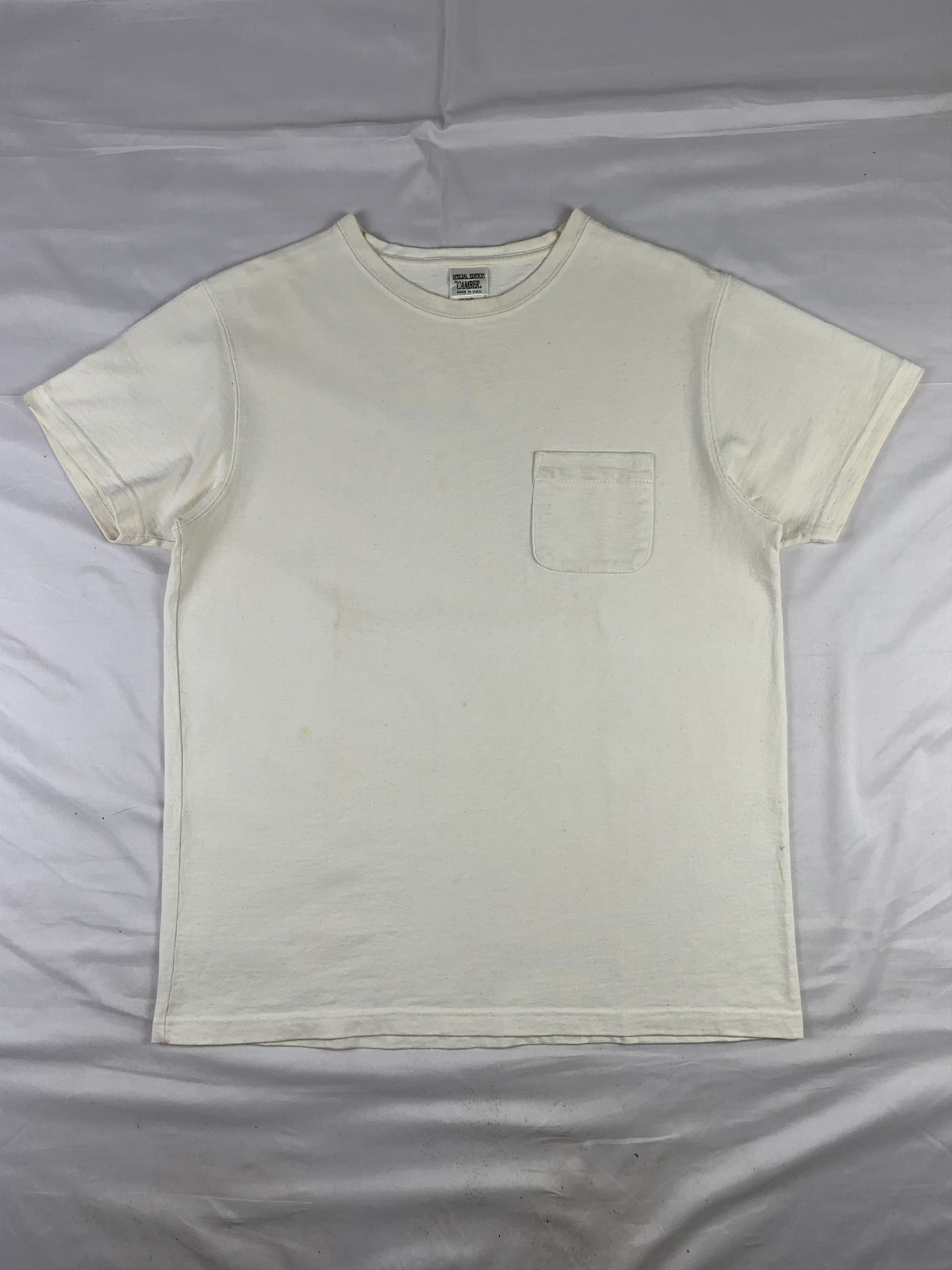 Camber 2000s Camber USA Off-white Blank Pocket Tee (M) Size US M / EU 48-50 / 2 - 1 Thumbnail