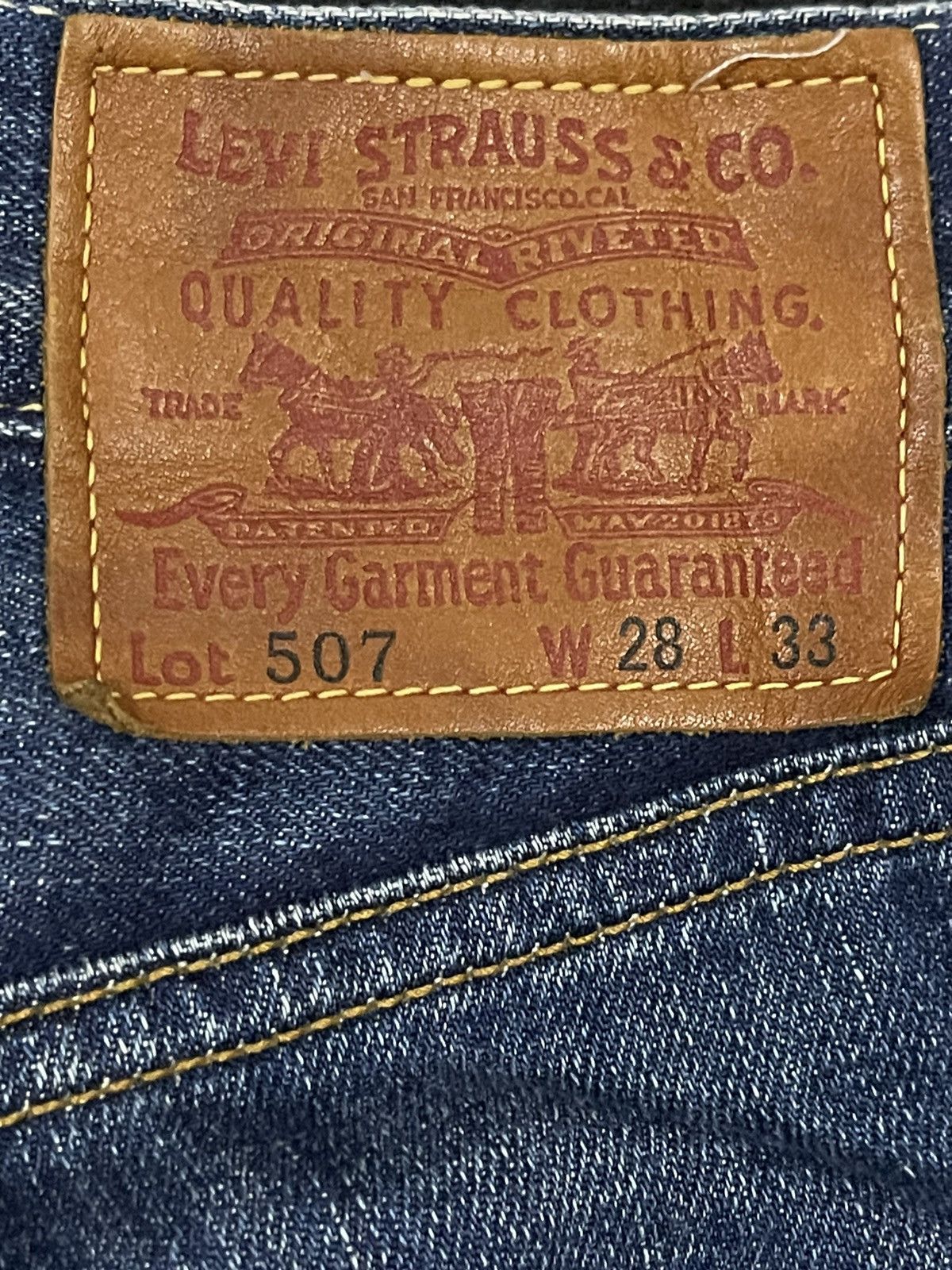 Levi's Vintage 90s Levis 507 Blue Wash Style Wide Leg Jeans Size US 30 / EU 46 - 7 Thumbnail