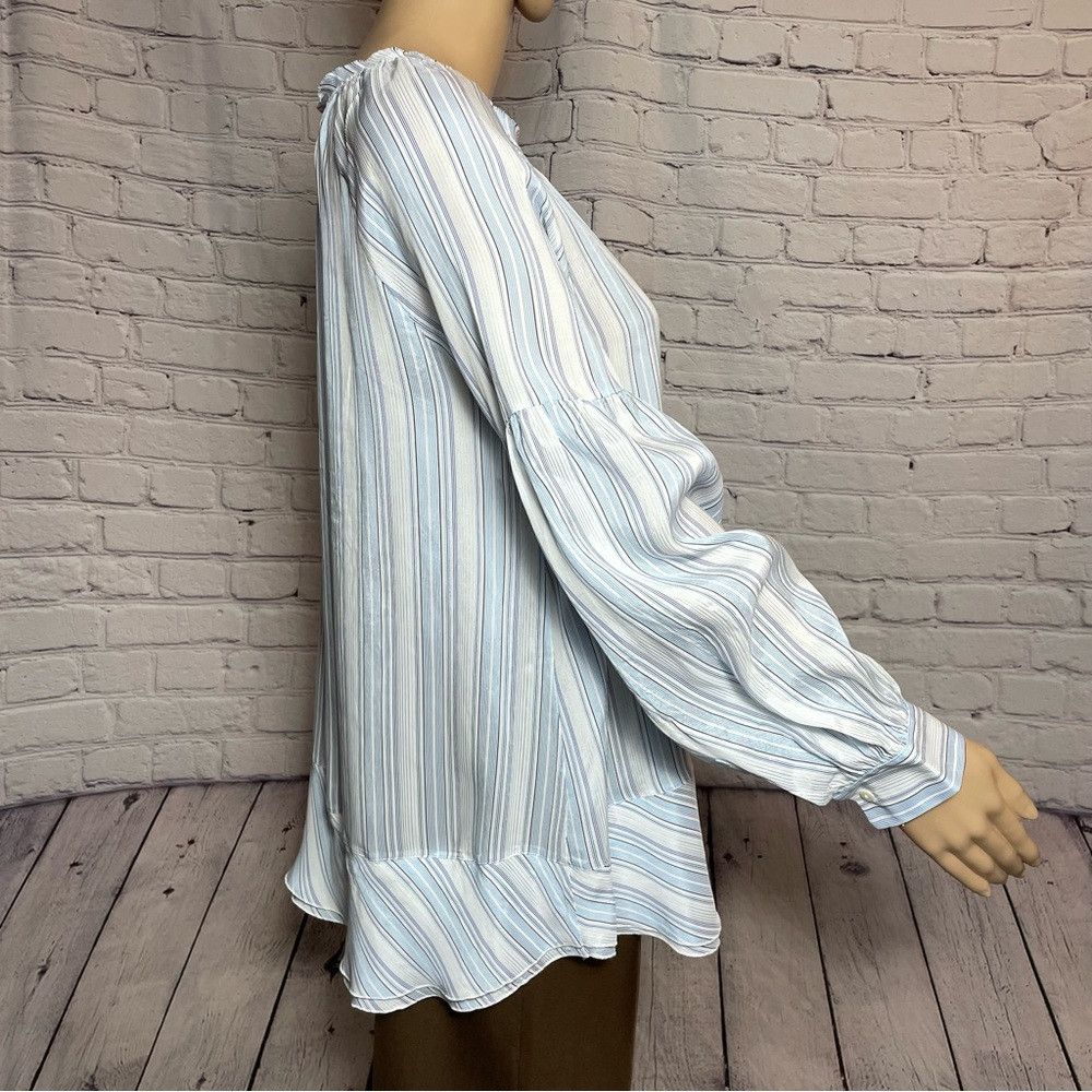 Other NWT New $412 HER SHIRT Blue Stripes Silk Viscose Blouse Siz Size S / US 4 / IT 40 - 5 Thumbnail