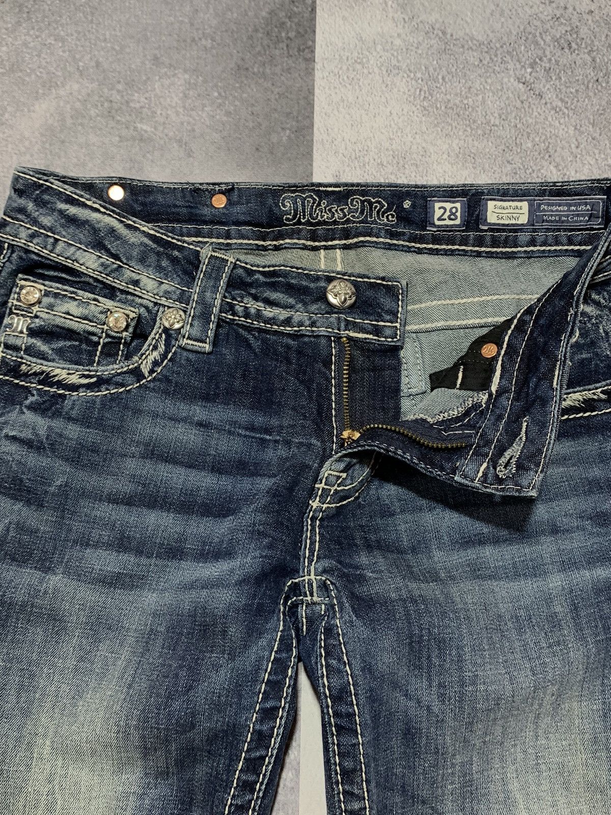 Vintage Vintage Y2K Japanese denim jeans streetwear style size 28 Size 28" / US 6 / IT 42 - 7 Thumbnail