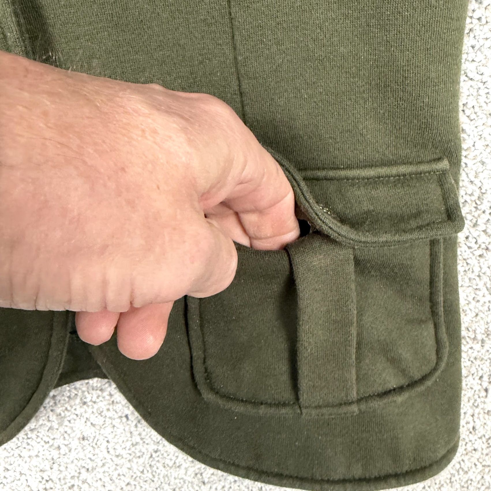 Vintage VINTAGE JJ Basics Jacket Green Military Fleece Buttons Pockets Army Chic Women L Size L / US 10 / IT 46 - 6 Thumbnail