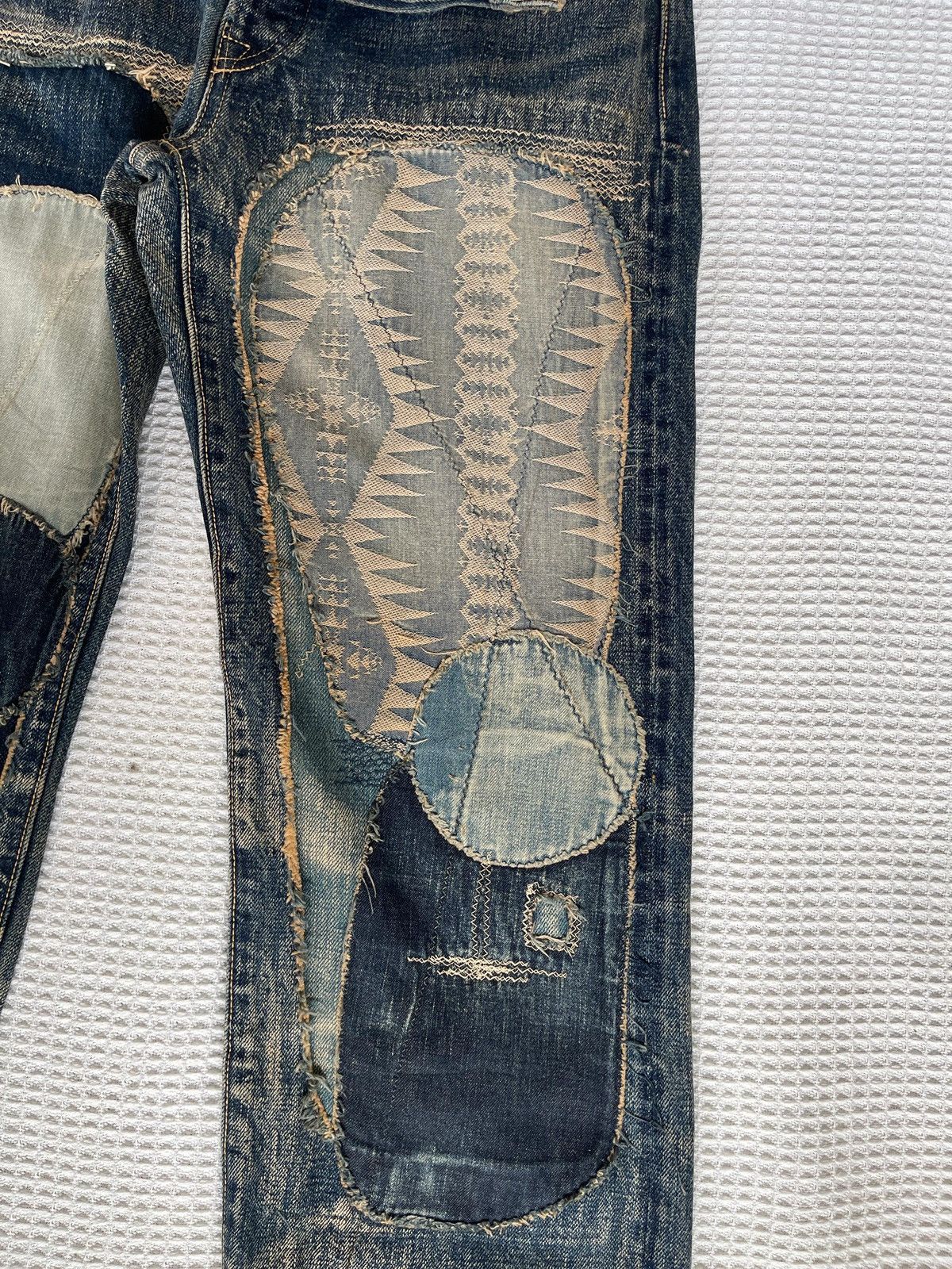 Kapital Kountry LastDrop🔥Rare🔥Kapital Kountry By Blue Handed Patchwork Jeans Size US 30 / EU 46 - 7 Thumbnail