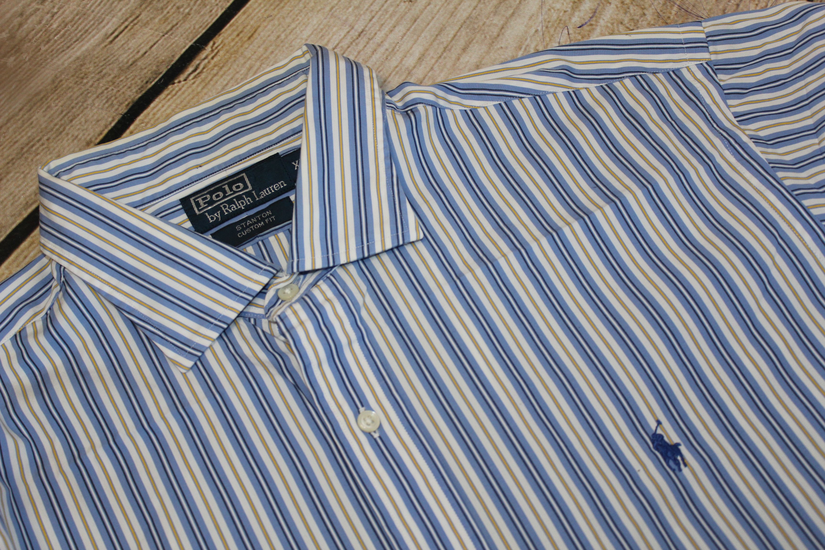 Polo Ralph Lauren Men's RALPH LAUREN Vintage Striped Shirt Top Size 2XL Size US XXL / EU 58 / 5 - 2 Thumbnail