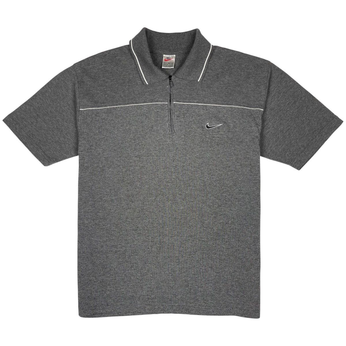Nike Vintage Nike Embroidery Logo 1/3 Zip Polo Shirt Size US XL / EU 56 / 4 - 2 Thumbnail