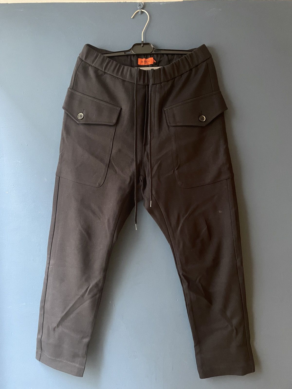 image of Barena Navy Trousers With Front Pockets in Black, Men's (Size 28)