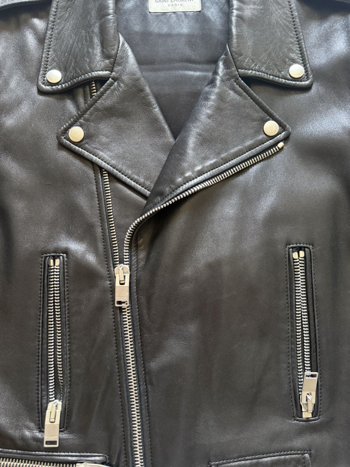 Saint Laurent Paris Saint Laurent L01 Leather Jacket (Hedi Slimane Era) Size US L / EU 52-54 / 3 - 9 Thumbnail