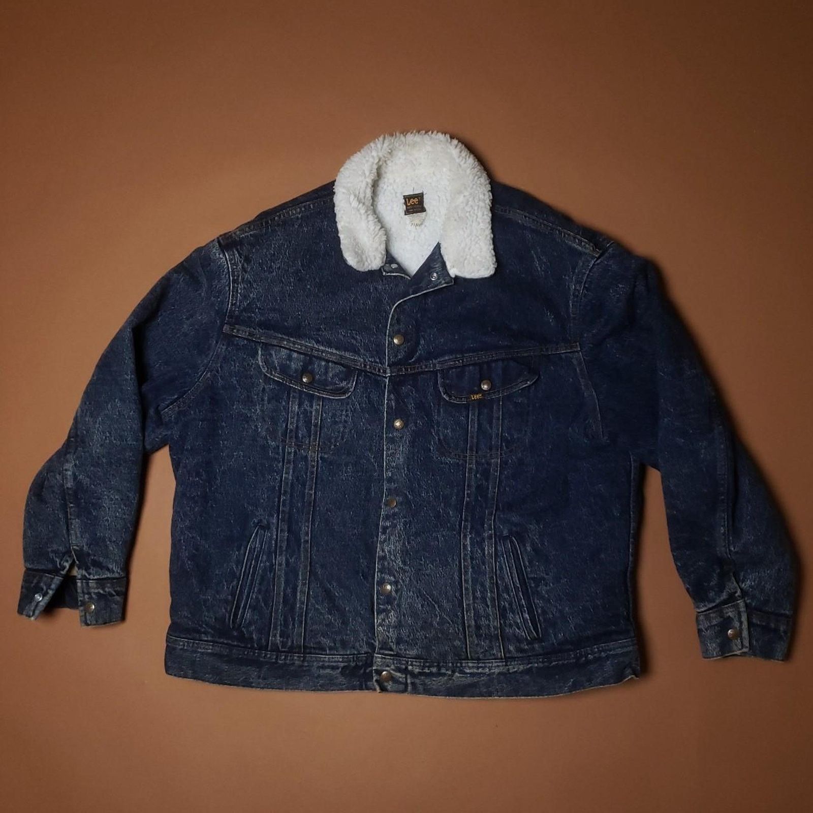 Lee Vintage 90s Lee sherpa denim jacket Mens XL Size US XL / EU 56 / 4 - 1 Thumbnail