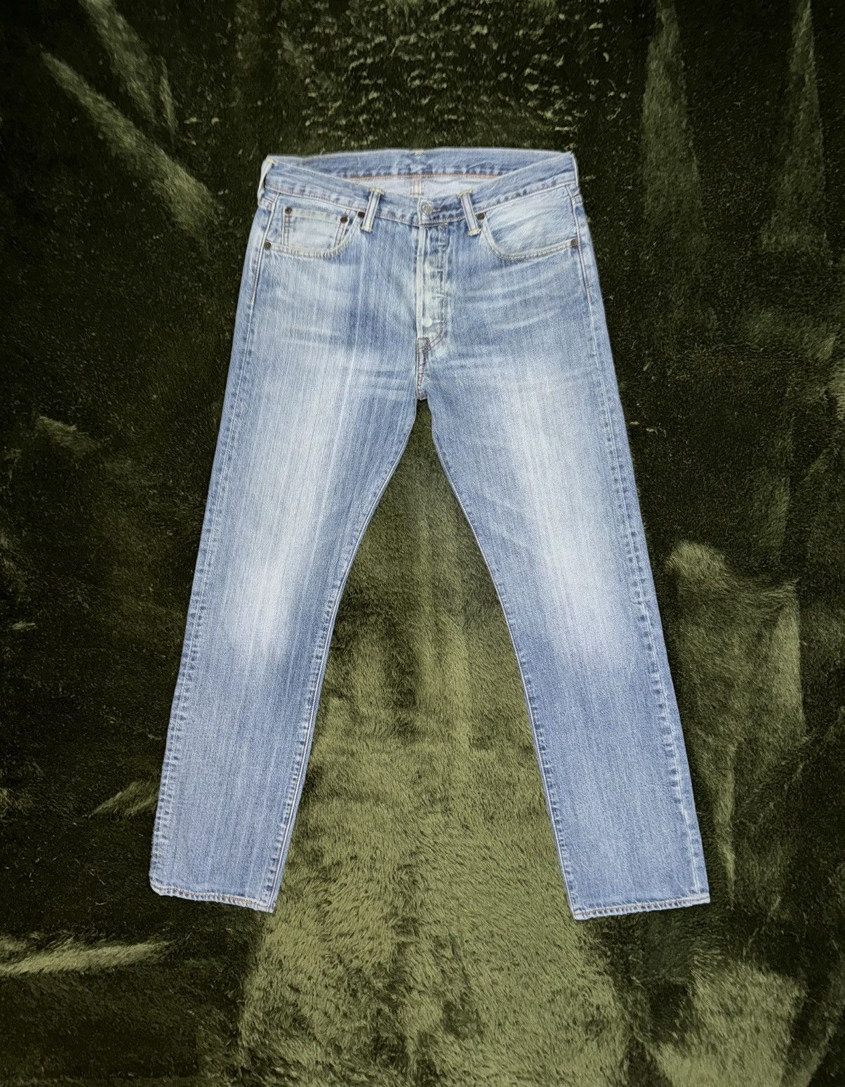 Levi's [W32/L32] Levi’s 501 Leather Label Denim Pants Light Indigo Size US 32 / EU 48 - 1 Thumbnail