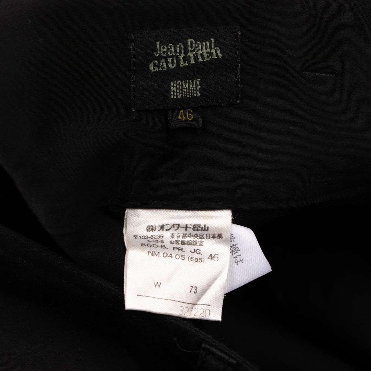 Coated Cotton Stretch Pants in Black Size 46