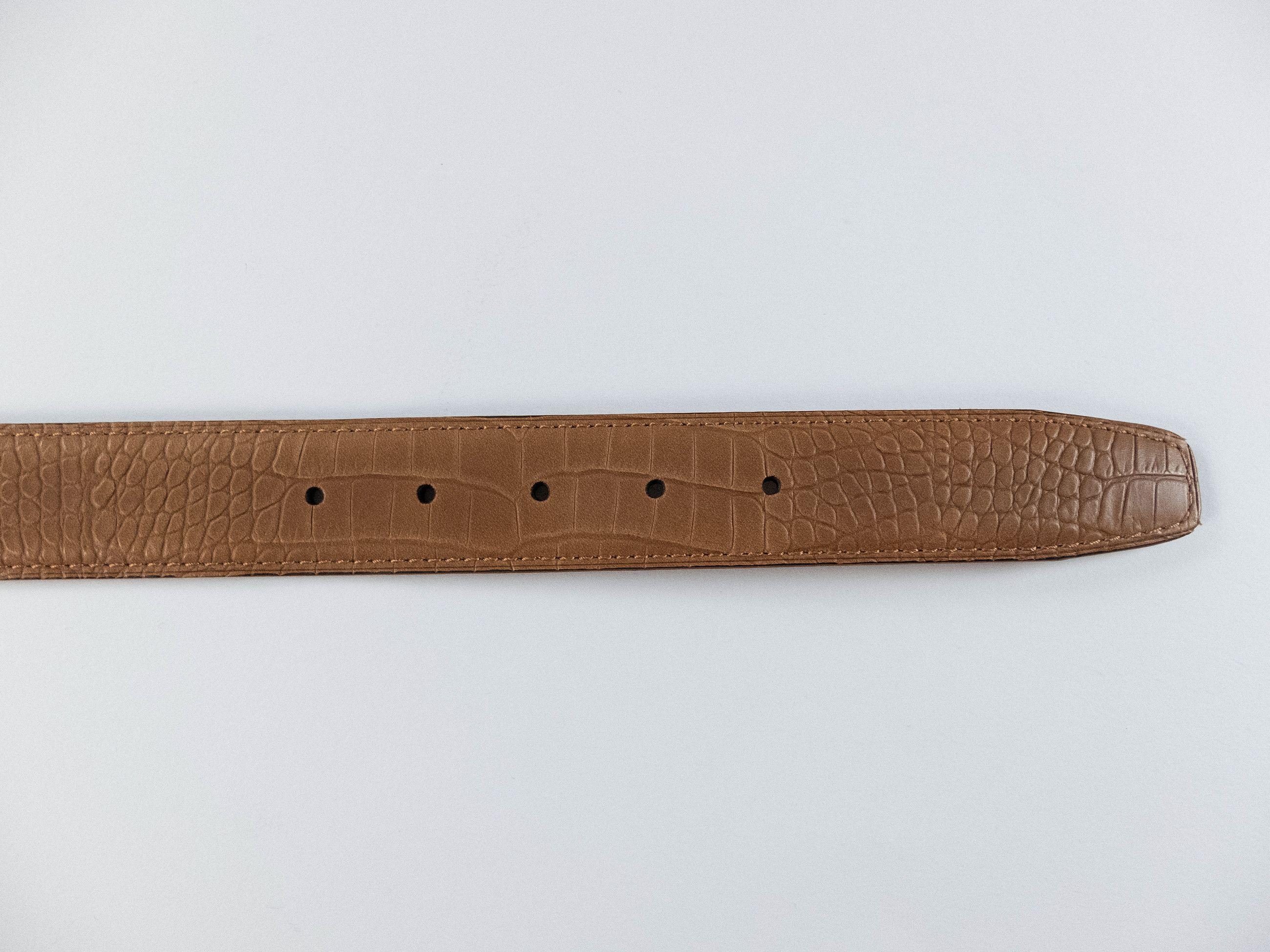 Berluti BERLUTI Paris brown croc embossed leather dress belt Size 80 Size 32 - 7 Thumbnail