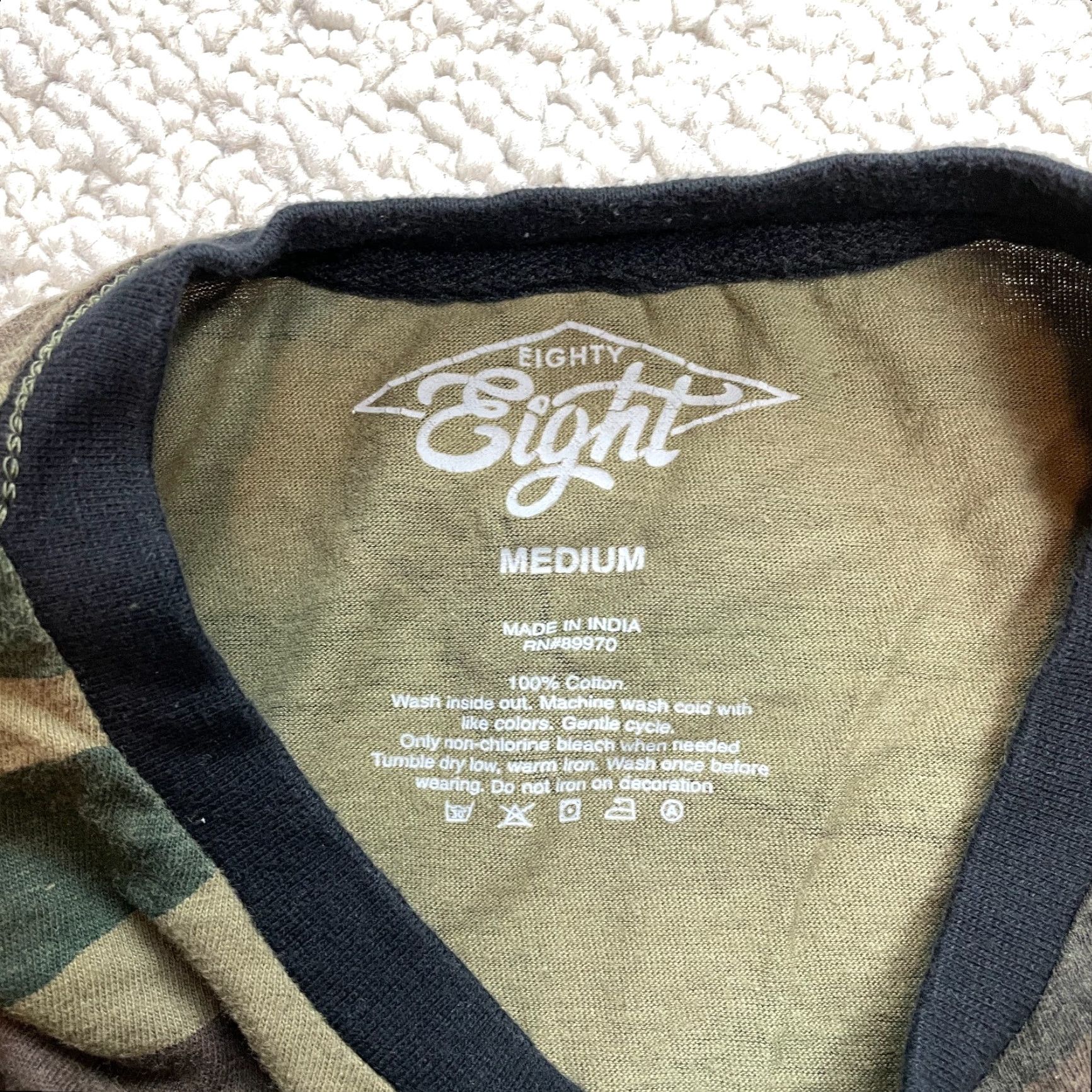 Vintage Eighty Eight Shirt Adult M Long Sleeve Green Camo Crew Relaxed Fit Mens Size US M / EU 48-50 / 2 - 6 Thumbnail