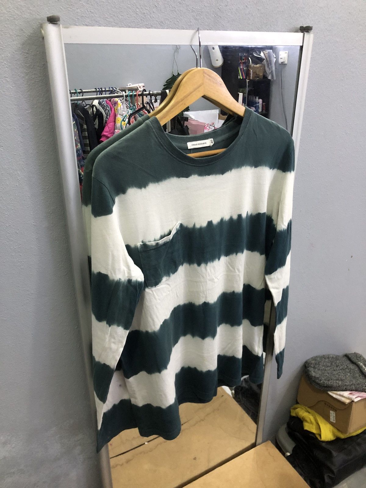 URBAN RESEARCH DOORS Urban Research Tie-Dye Stripe Long Sleeve Tee Size US M / EU 48-50 / 2 - 3 Thumbnail