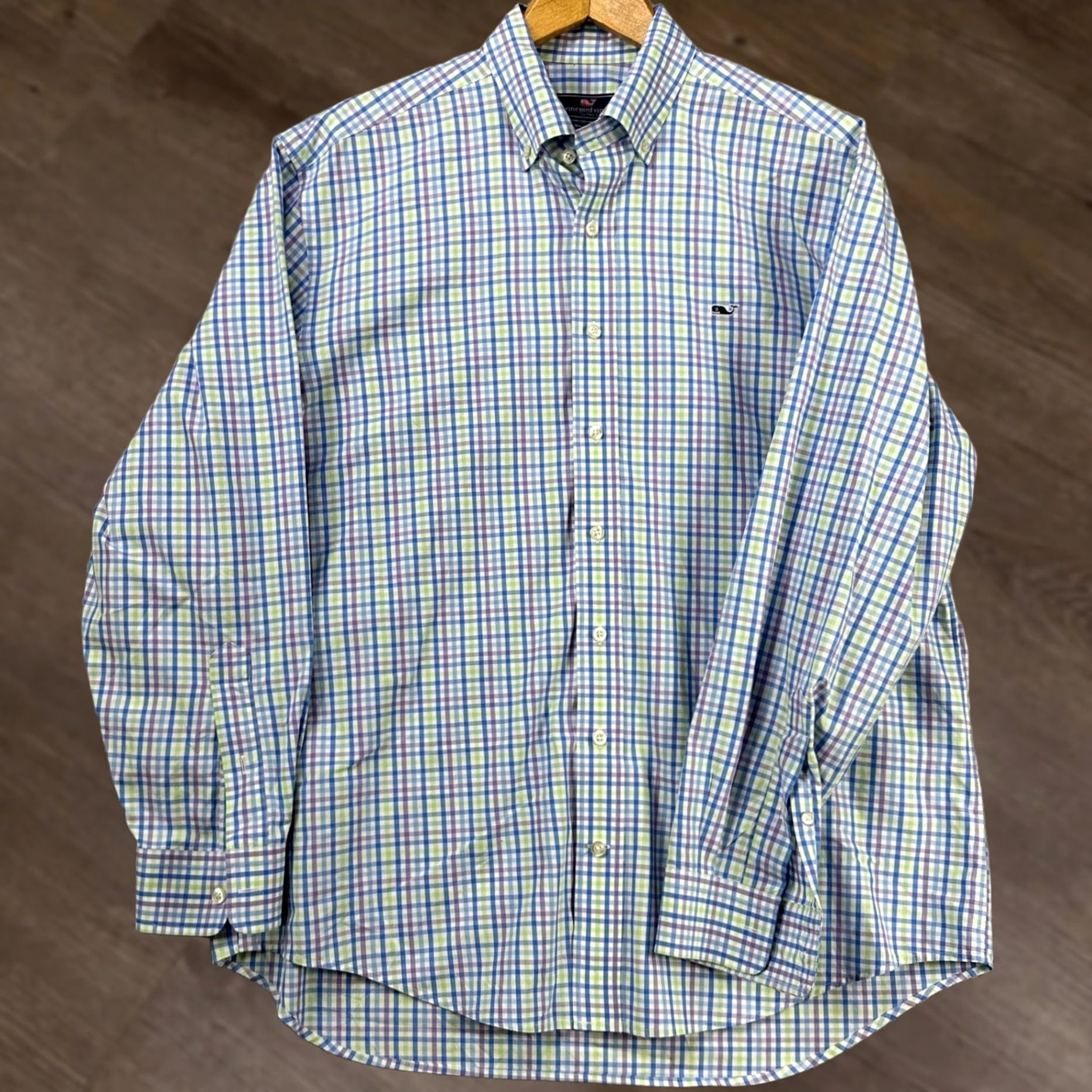 Vineyard Vines Vineyard Vines Shirt Button Down Men Large Blue Gingham Plaid Long Sleeve Size US L / EU 52-54 / 3 - 1 Thumbnail