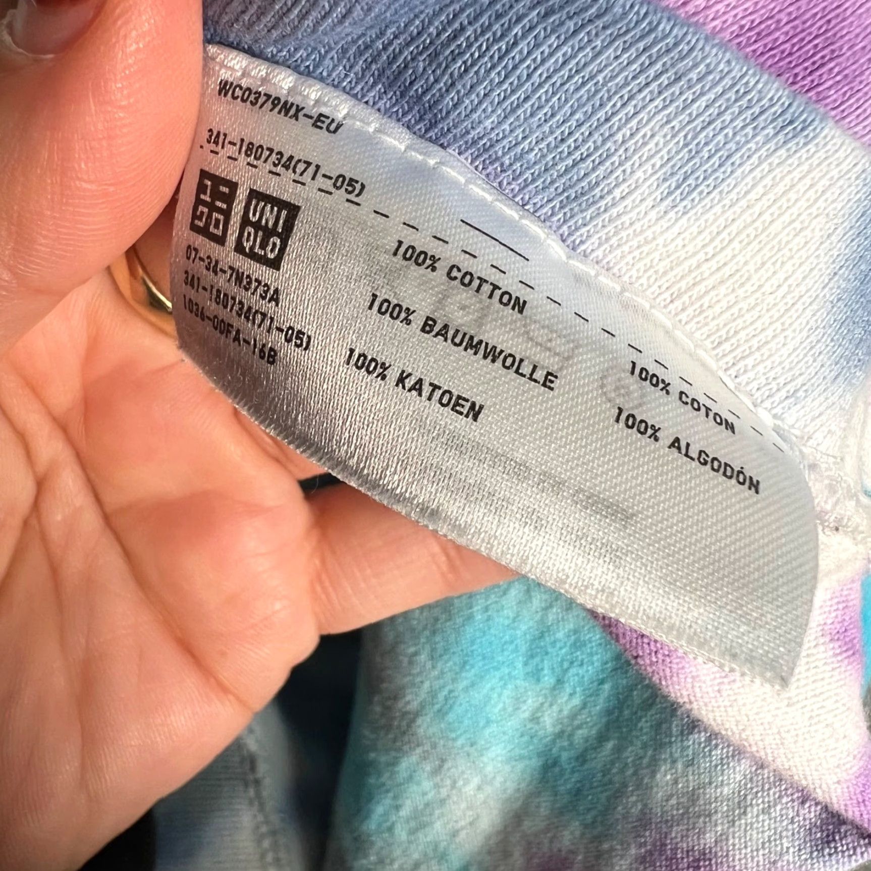 Uniqlo Uniqlo U Mens Size Small Tie-Dye T-Shirt 100% Cotton Short Sleeve Crew Neck Multicolor All Seasons Summer Spring Fall 2020-2029 Mens Size US S / EU 44-46 / 1 - 4 Thumbnail