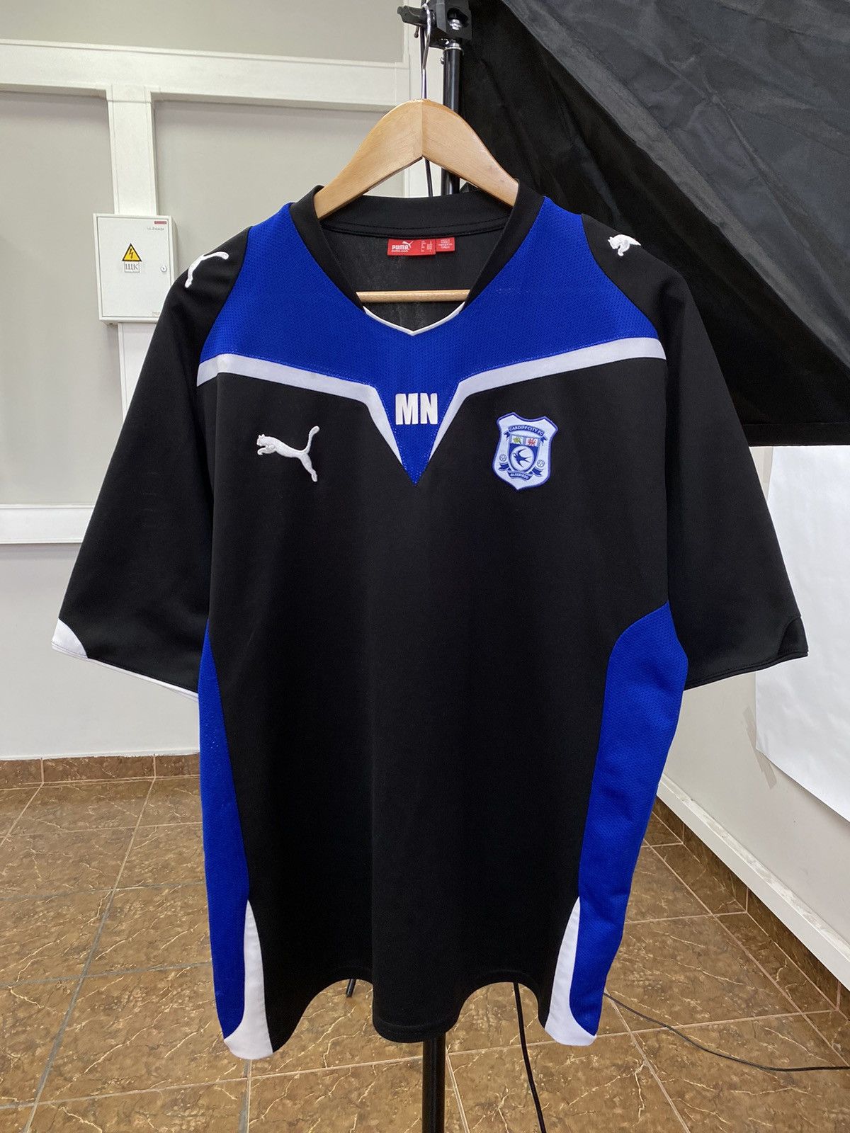 Puma Vintage 90s Cardiff City FC Blue Birds Puma Soccer Jersey Size US L / EU 52-54 / 3 - 1 Thumbnail