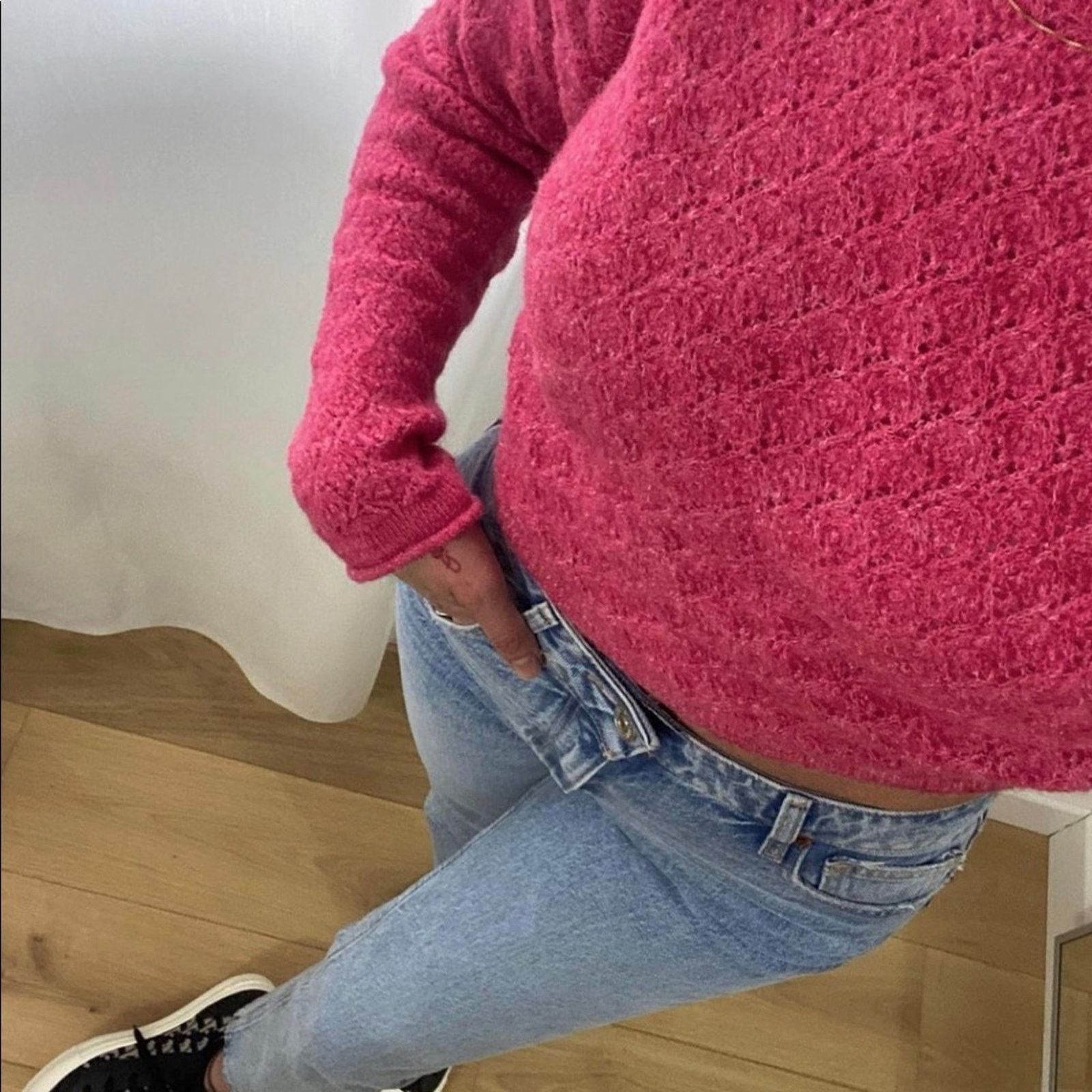 Zara ZARA BLOGGER FAVORITE OPEN BACK KNIT SWEATER Size L / US 10 / IT 46 - 5 Thumbnail