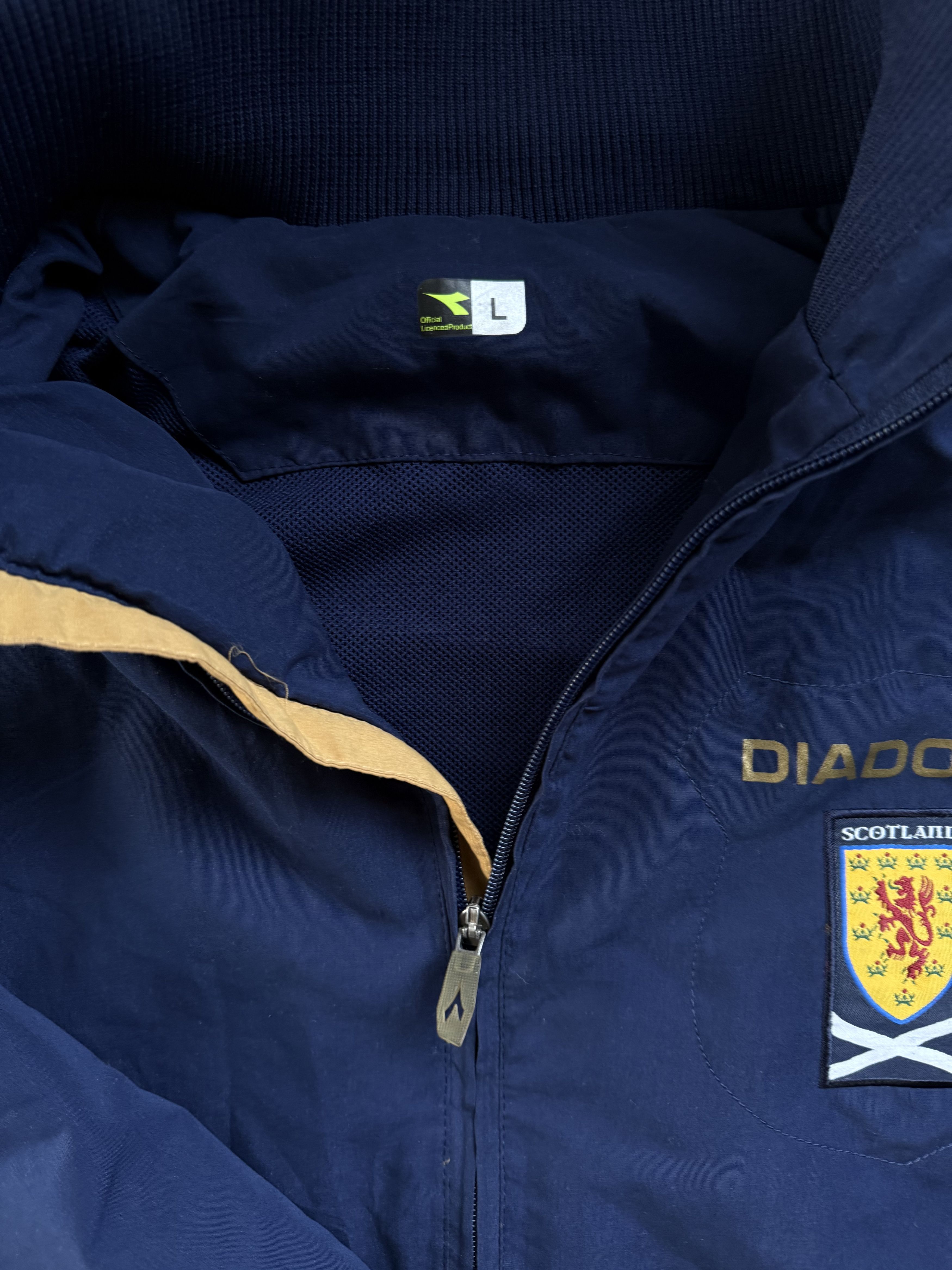 Diadora Scotland National Team Blue/Gold Football Jacket Size US L / EU 52-54 / 3 - 4 Thumbnail