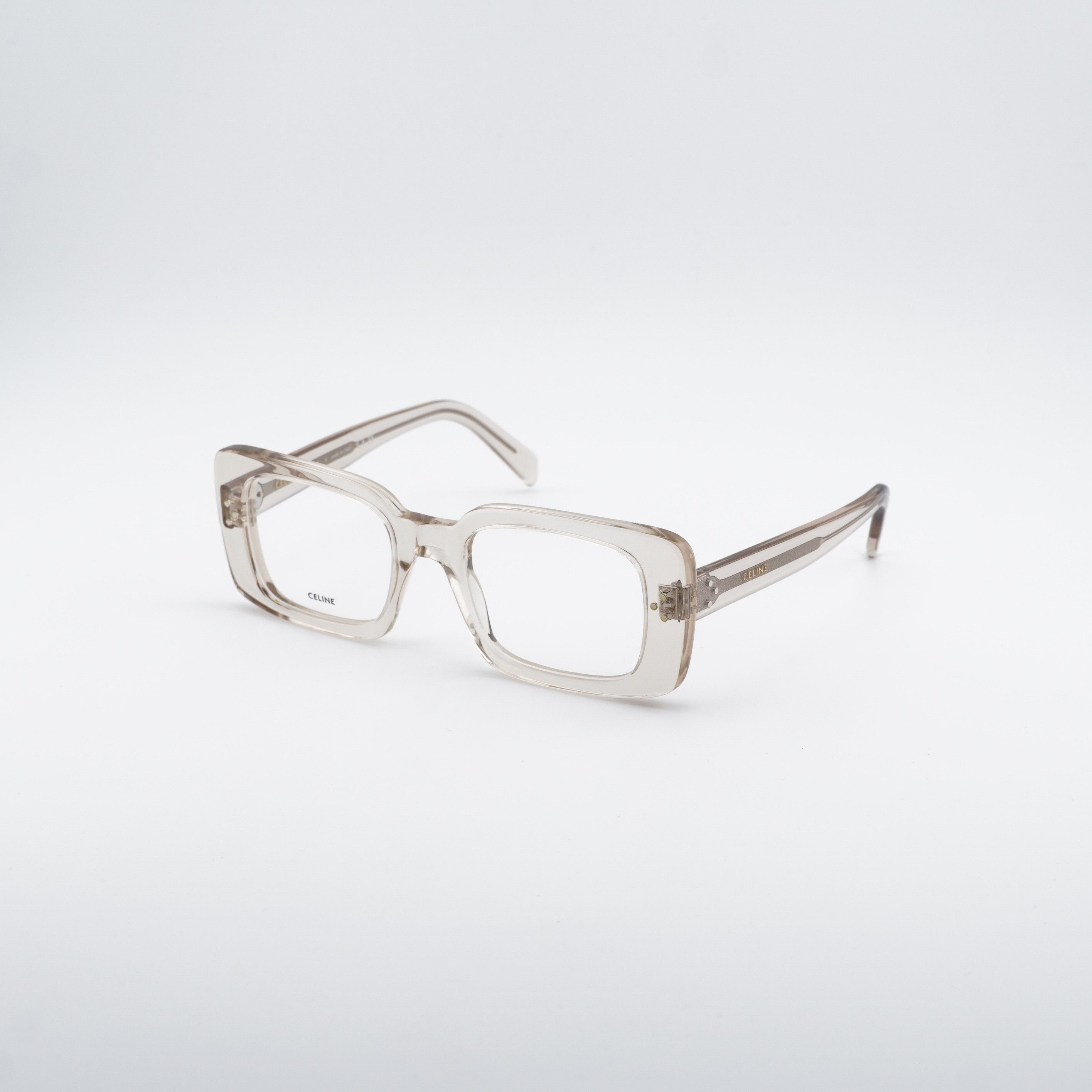 Celine Celine CL50163I 045 Eyeglasses Transparent Beige 51mm Square Size ONE SIZE - 1 Thumbnail