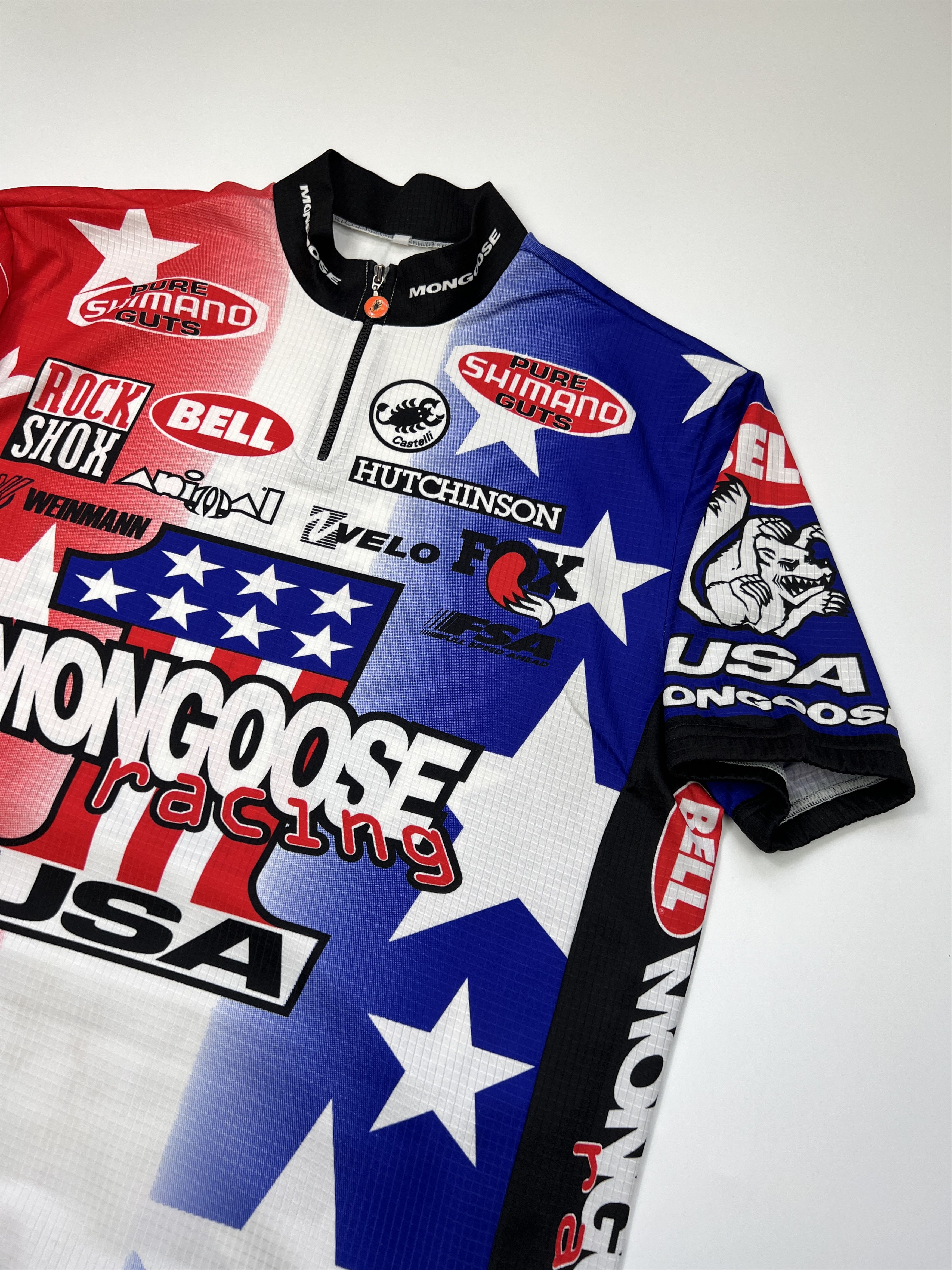 Vintage Vintage Castelli Mongoose USA Printed Shimano Jersey Size US XL / EU 56 / 4 - 7 Thumbnail