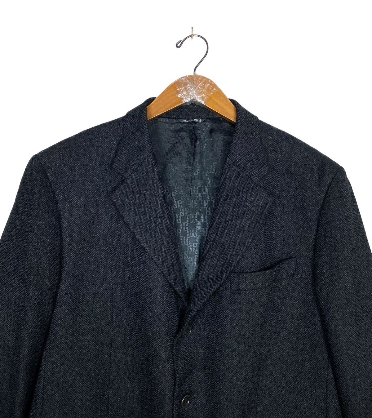 Givenchy Rare‼️ Givenchy Herringbone Wool Coat Blazer Made in Italy Size US M / EU 48-50 / 2 - 4 Thumbnail