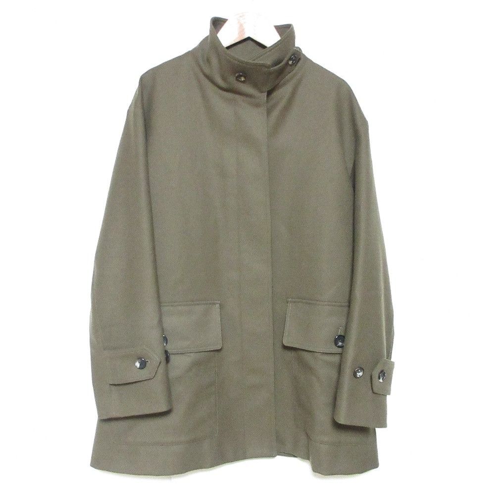 Other Other MARGARET HOWELL MILLED SERGE Wool Coat Leather Outerwear DUTY FREE for USA Size ONE SIZE - 1 Thumbnail