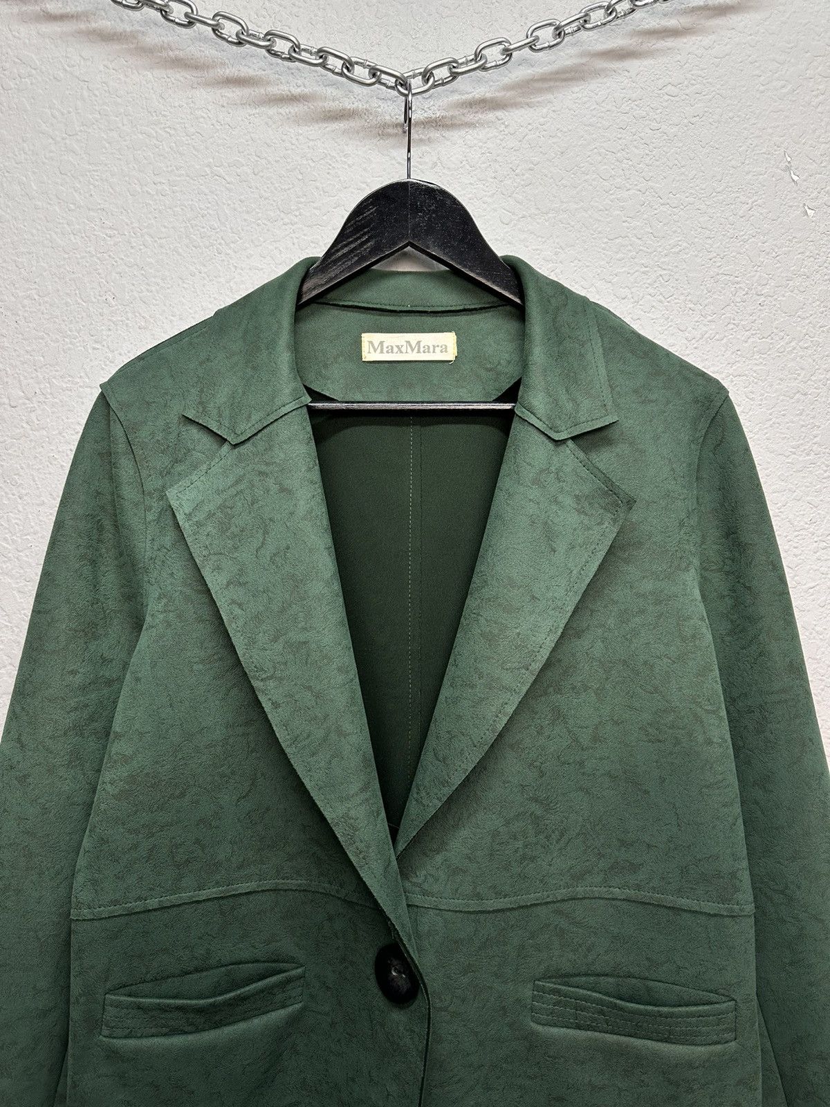 Max Mara MaxMara green minimalist coat classic Italy elegant fit Size M / US 6-8 / IT 42-44 - 4 Thumbnail