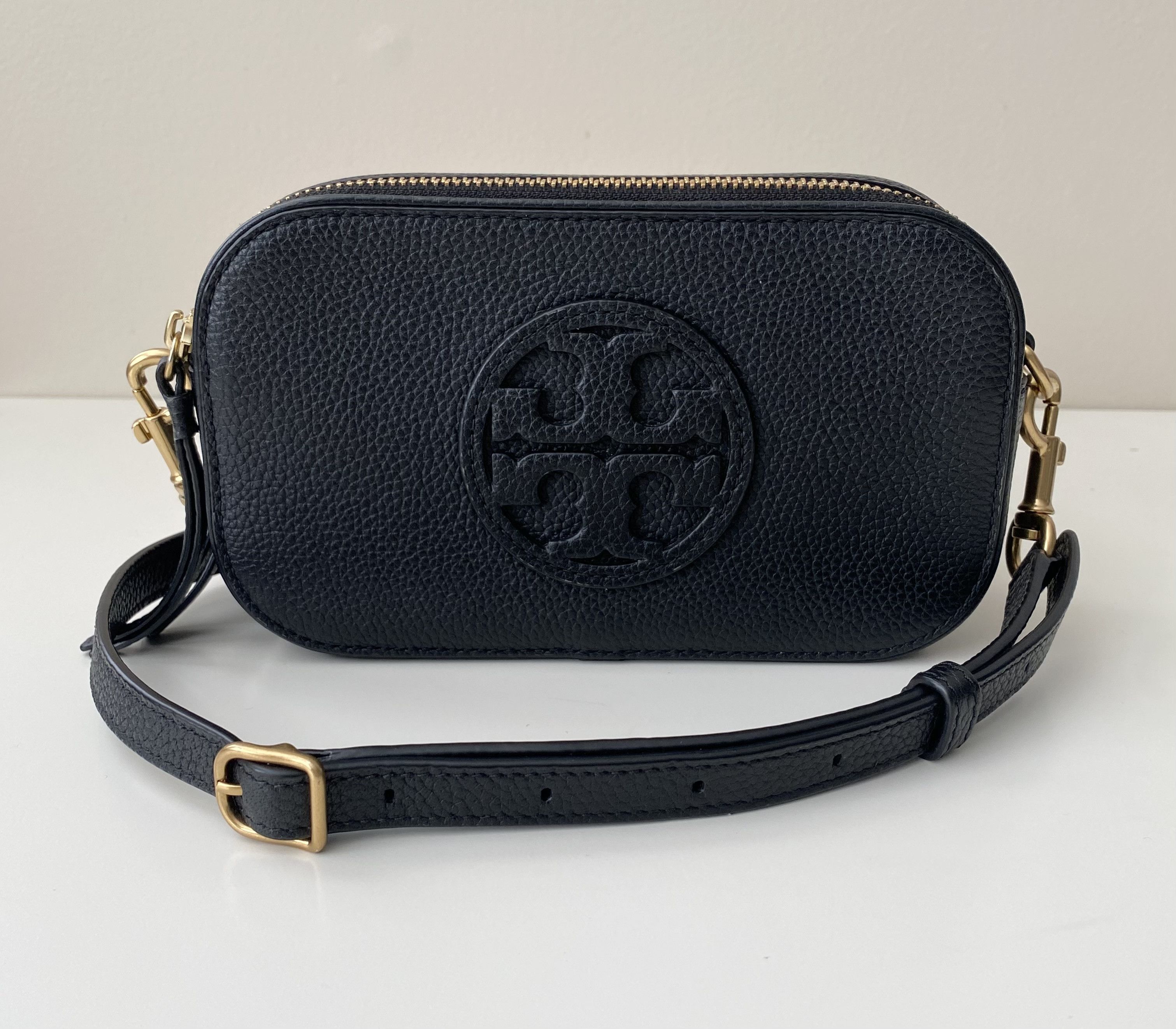 Tory Burch Tory Burch Perry Bombé Pebbled Leather Crossbody Size ONE SIZE - 1 Thumbnail