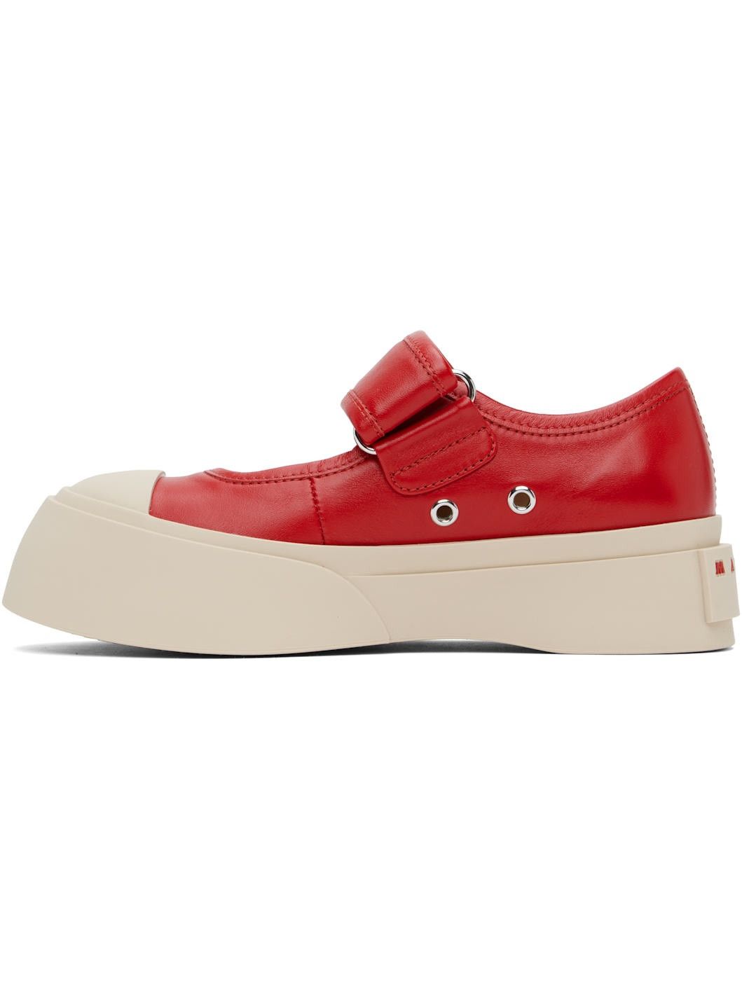 Marni o1s22i1n0525 Calfskin Low-Top Sneakers in Red Size US 9 / IT 39 - 3 Thumbnail